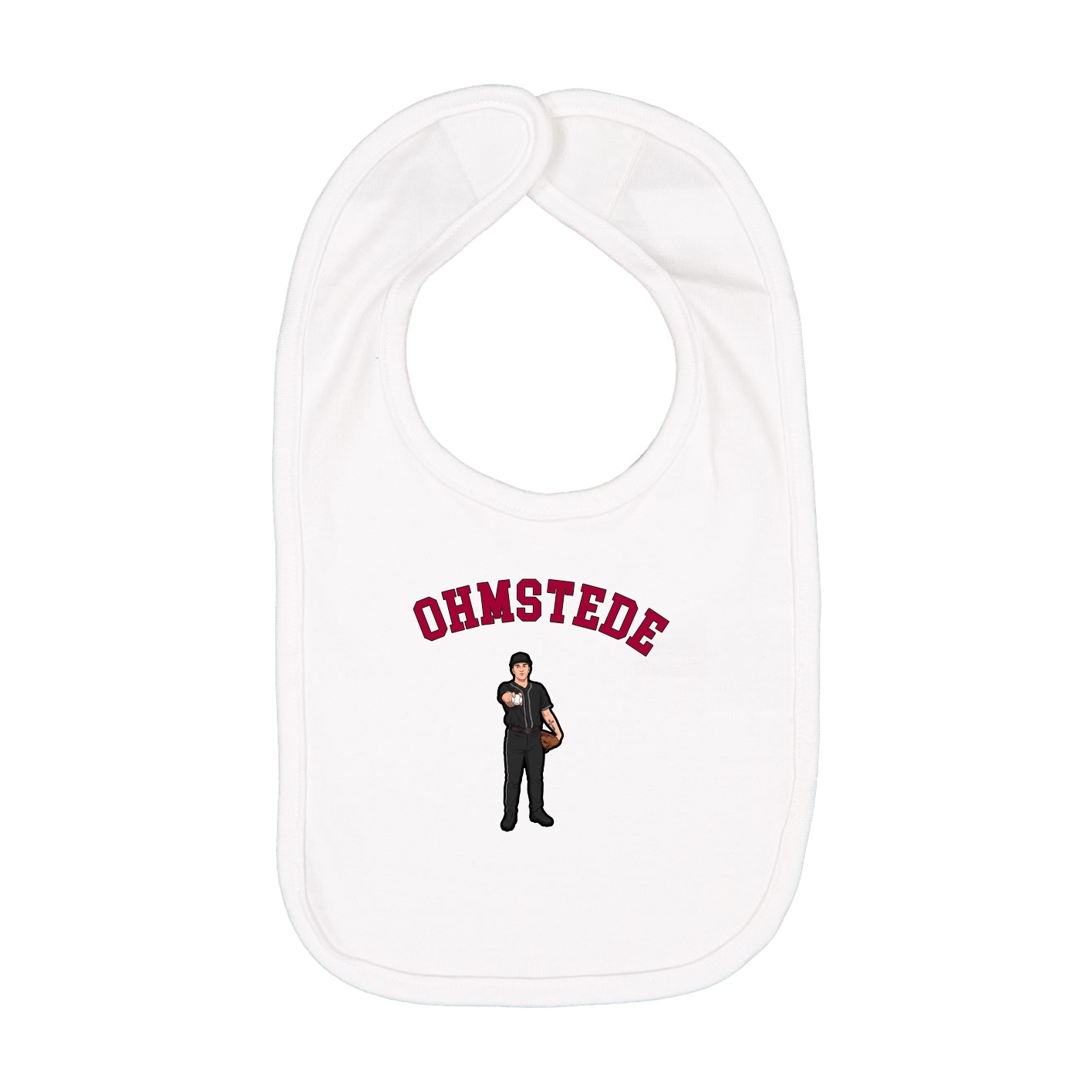 Infant Bib — Shirsey Arch in White