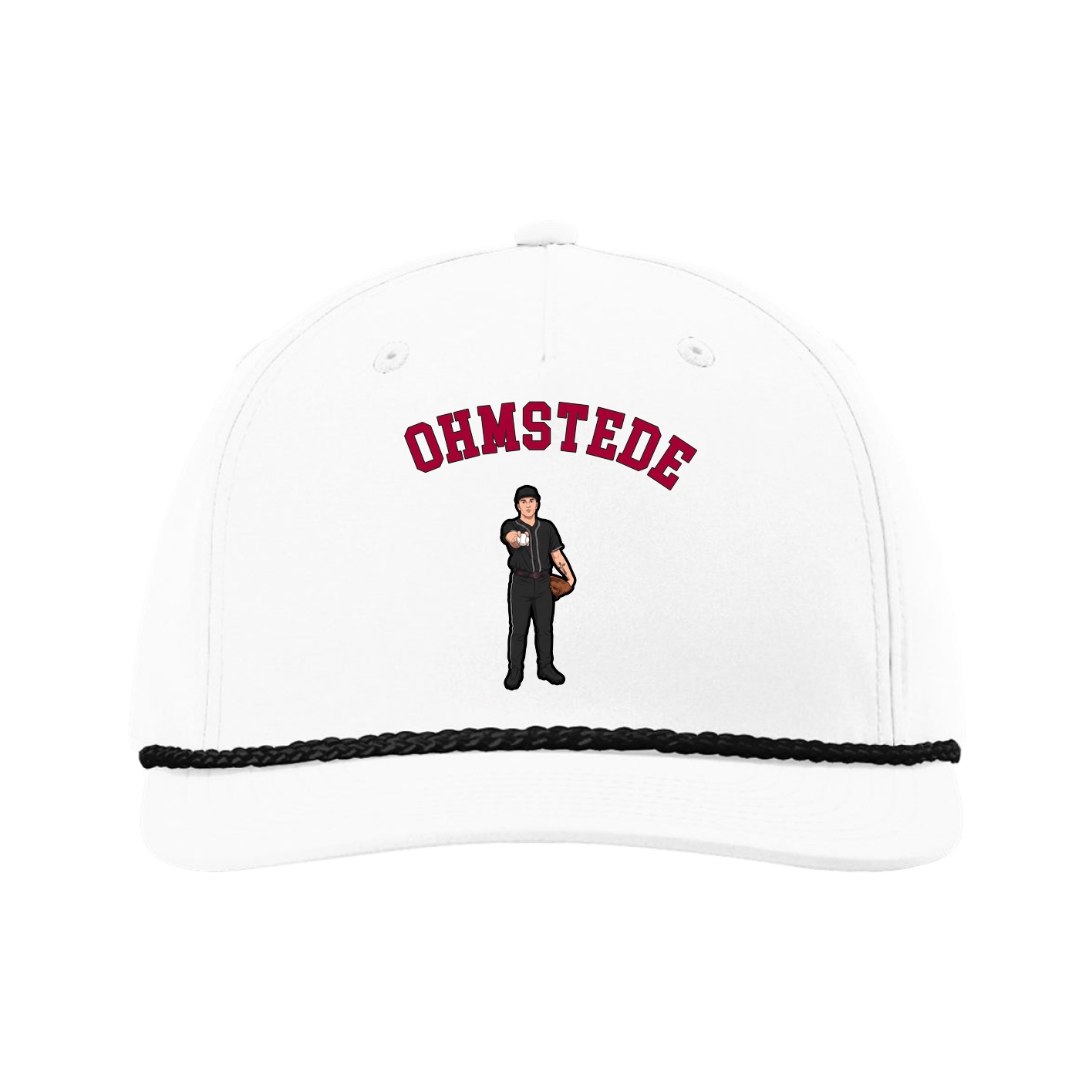 Five-Panel Classic Rope Cap — Shirsey Arch in White