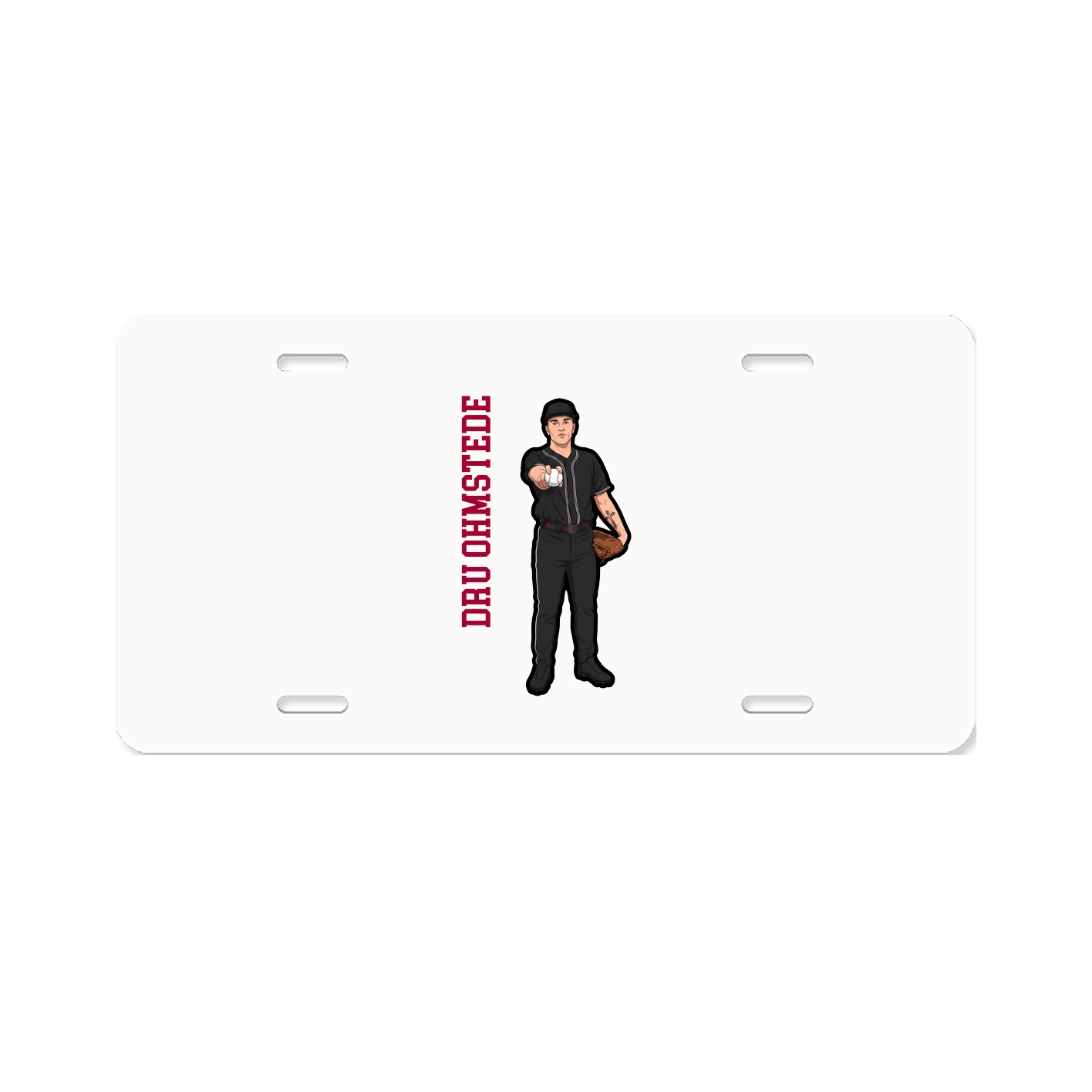 License Plate — Name Vertical in Classic
