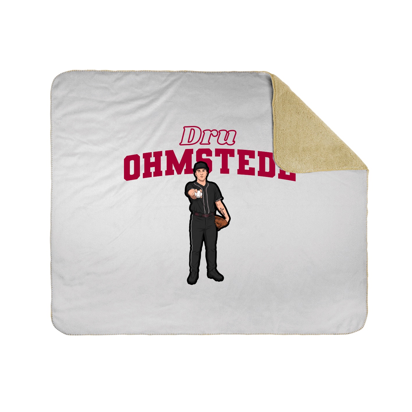 Throw Blanket — Name Arch in White