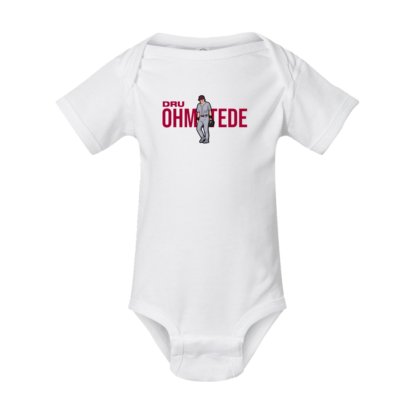Baby Onesie — Player Name in White