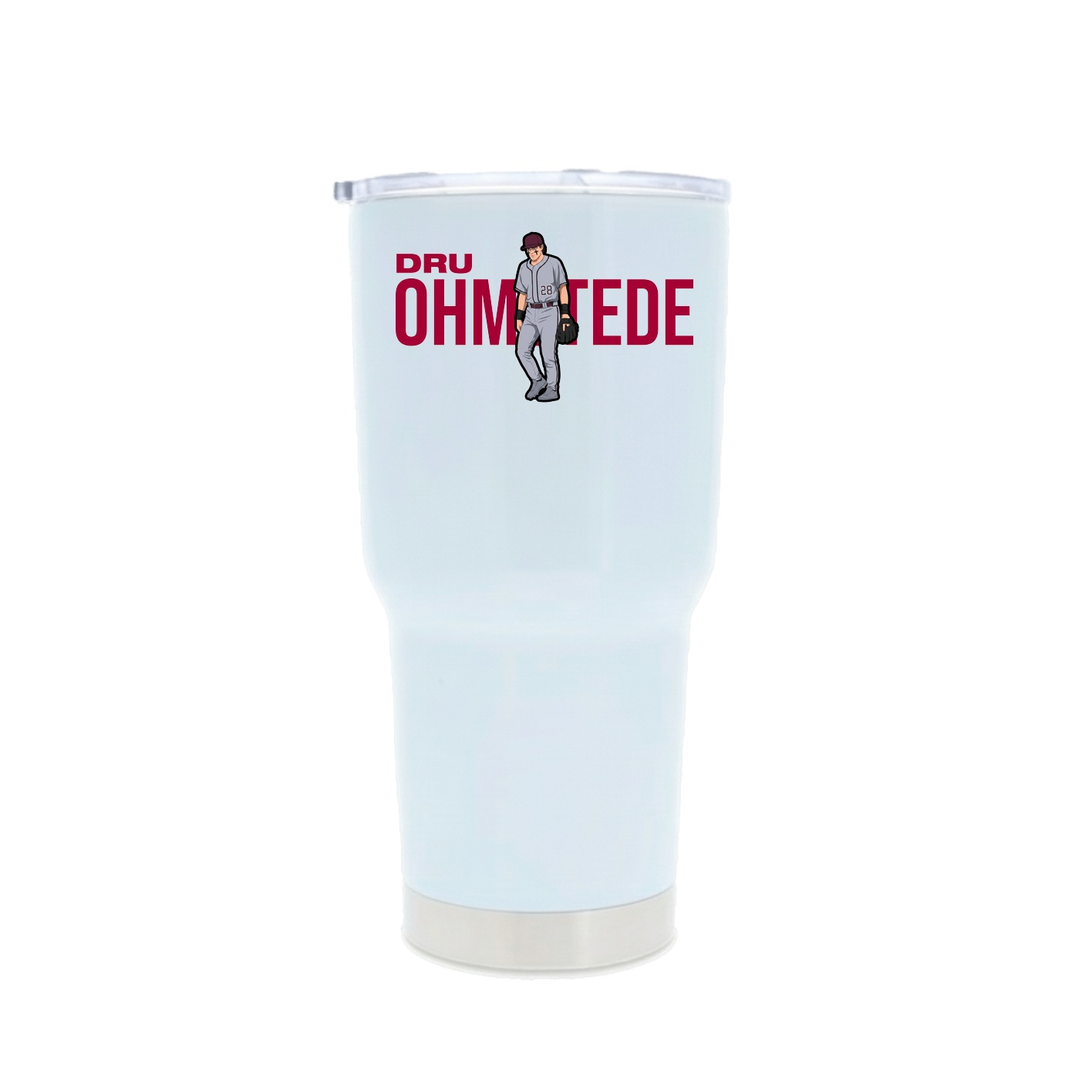 30oz Stainless Steel Tumbler — Player Name in White
