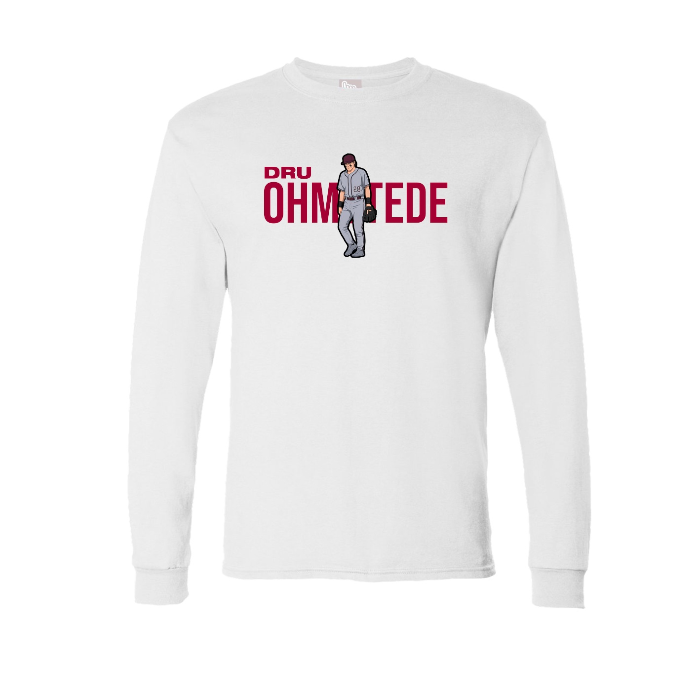 Long Sleeve Tee — Player Name in White