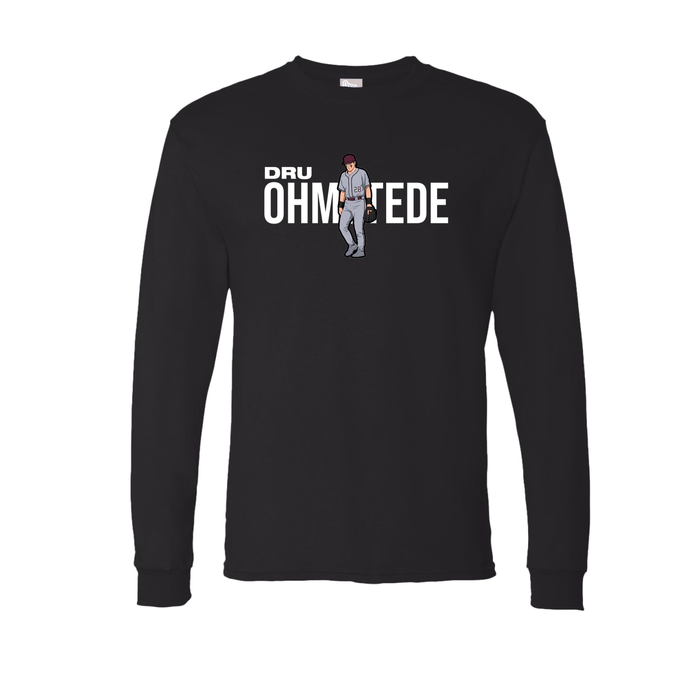Long Sleeve Tee — Player Name in Black