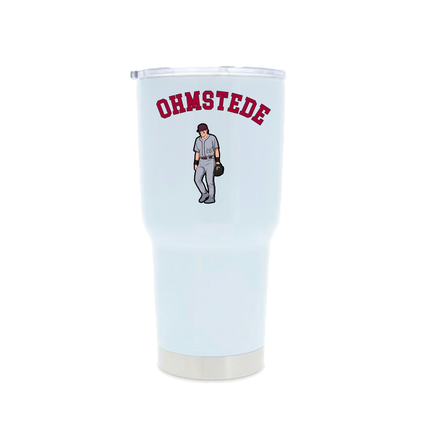 30oz Stainless Steel Tumbler — Shirsey Arch in White