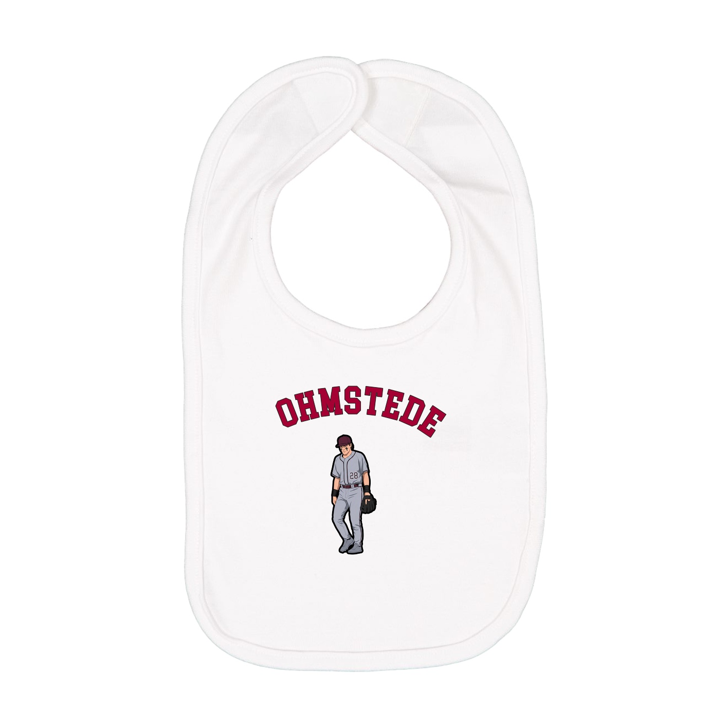 Infant Bib — Shirsey Arch in White