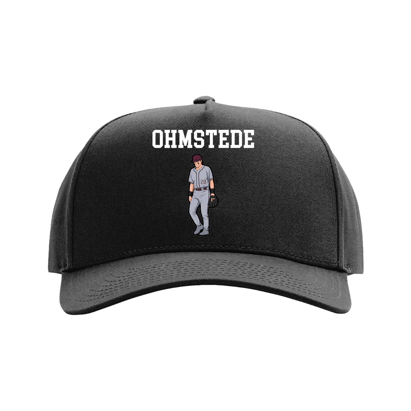 Full Fabric Five-Panel Champ Cap — Shirsey in Black