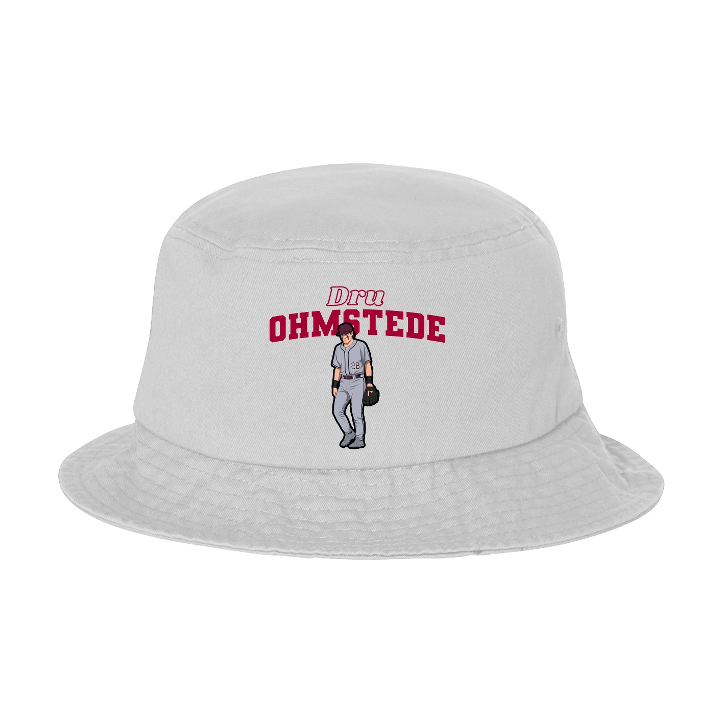 Bucket Cap — Name Arch in White
