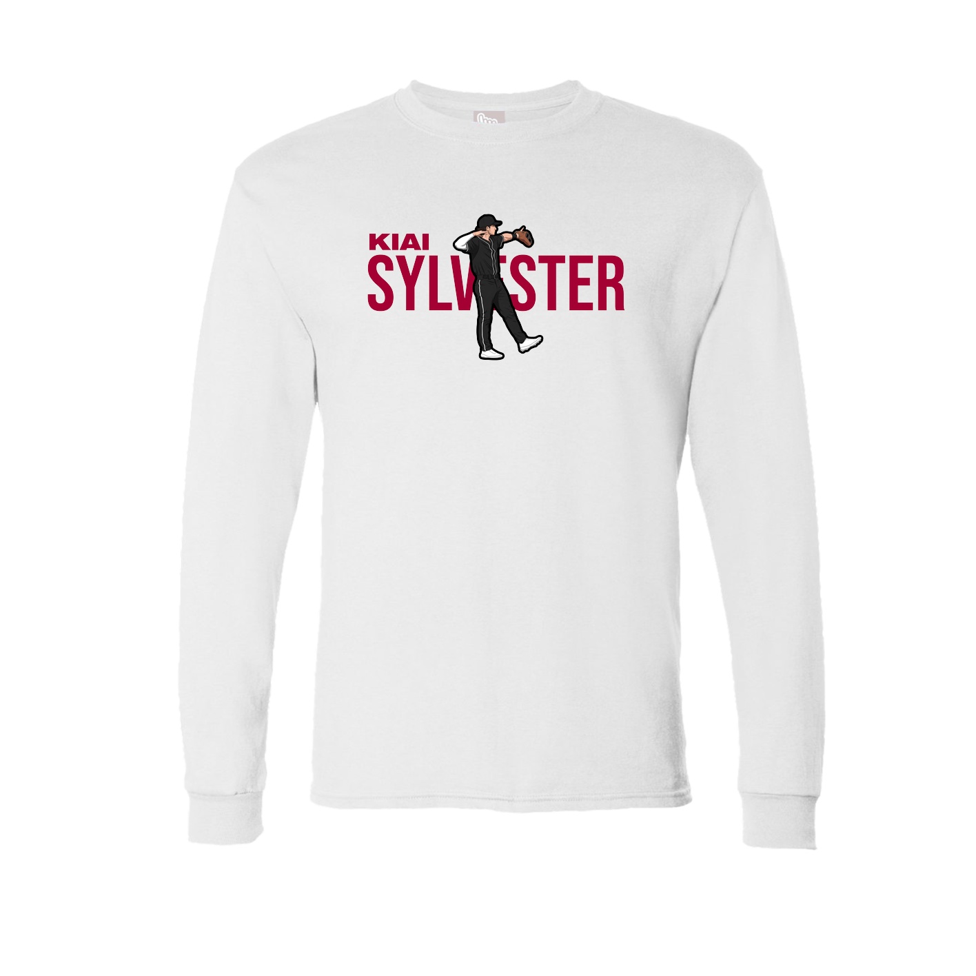 Long Sleeve Tee — Player Name in White