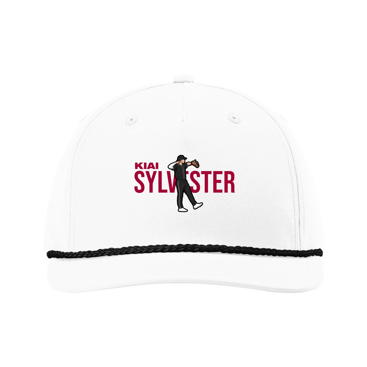Five-Panel Classic Rope Cap — Player Name in White