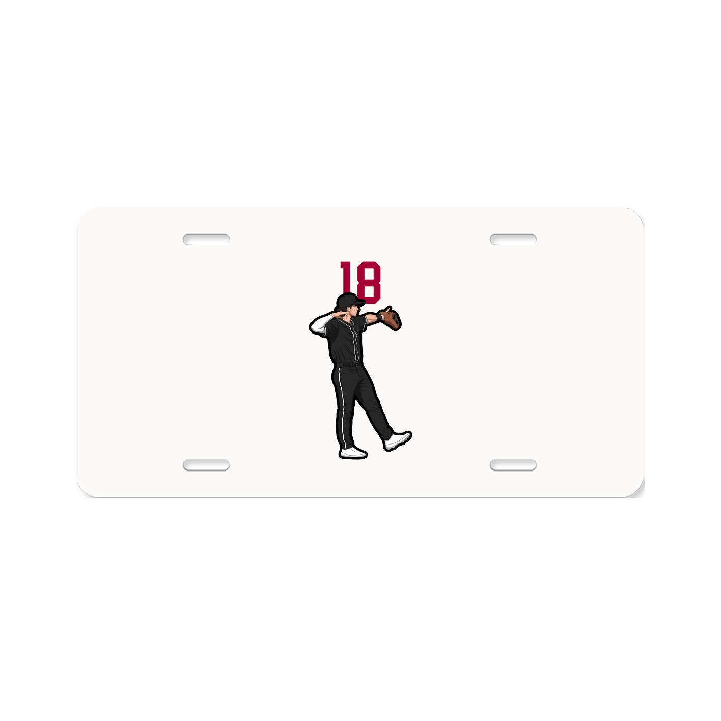 License Plate — Number Top in Classic