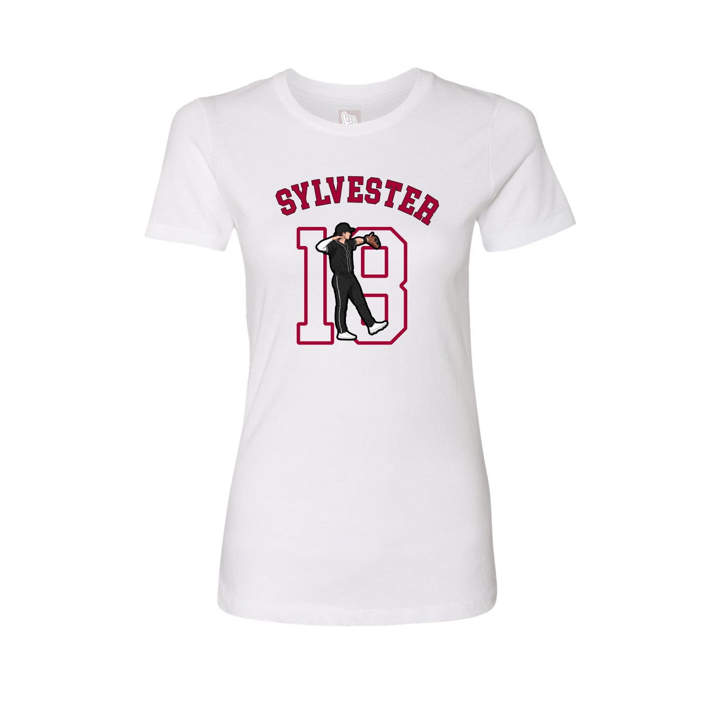 Fitted Women's Tee — Shirsey Arch in White