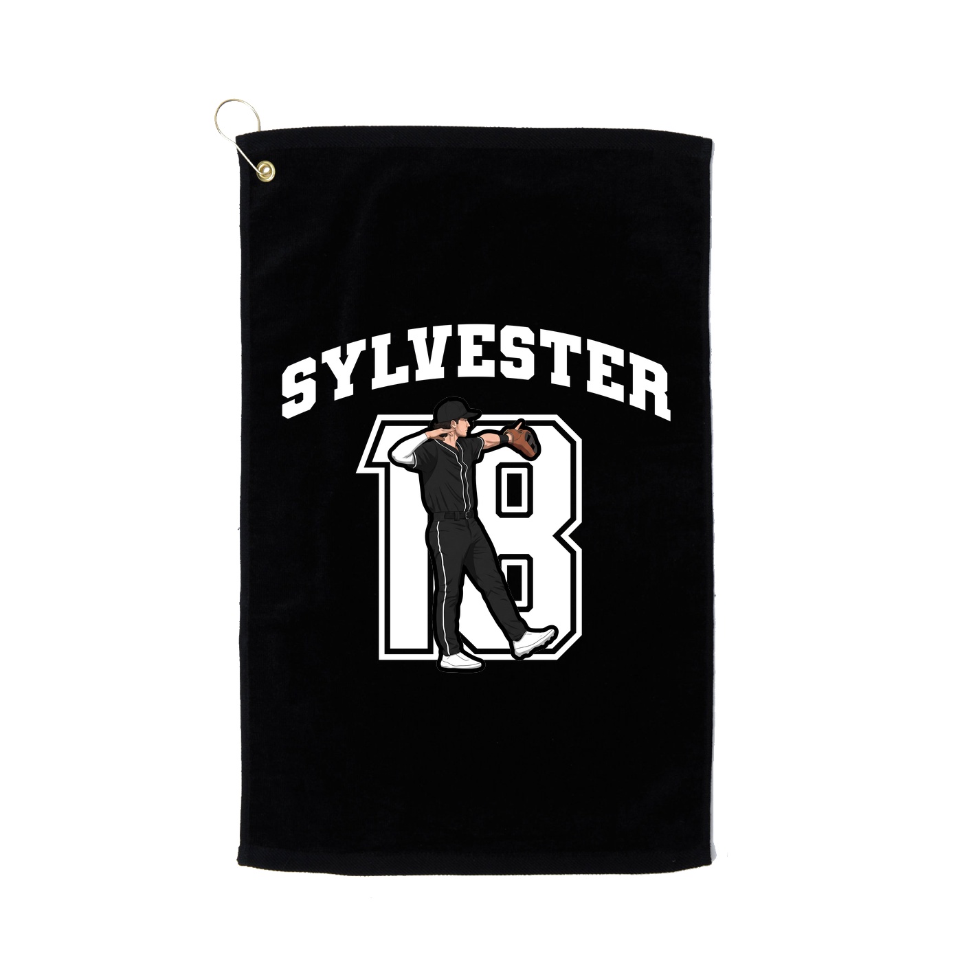 Golf Towel — Number in Black