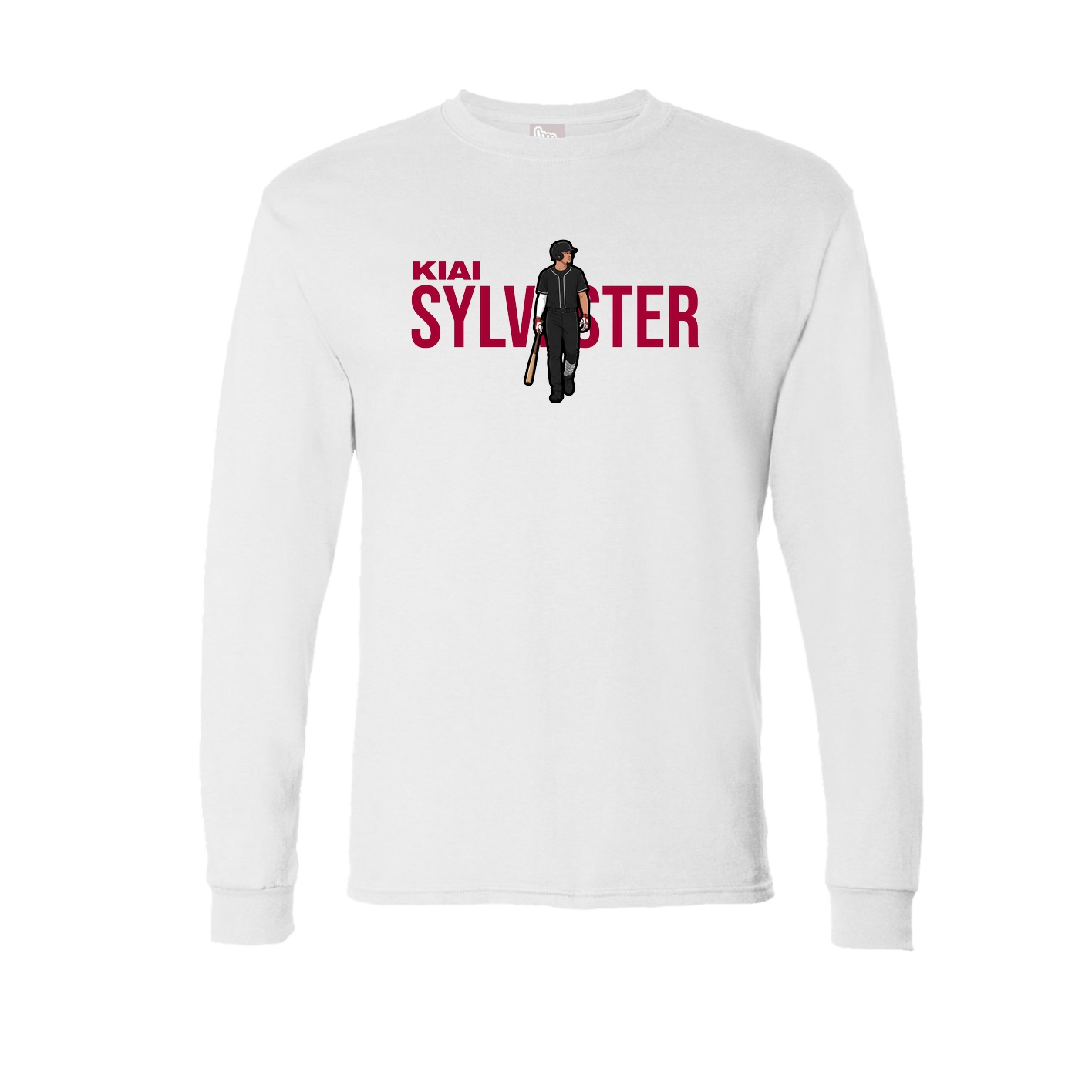 Long Sleeve Tee — Player Name in White