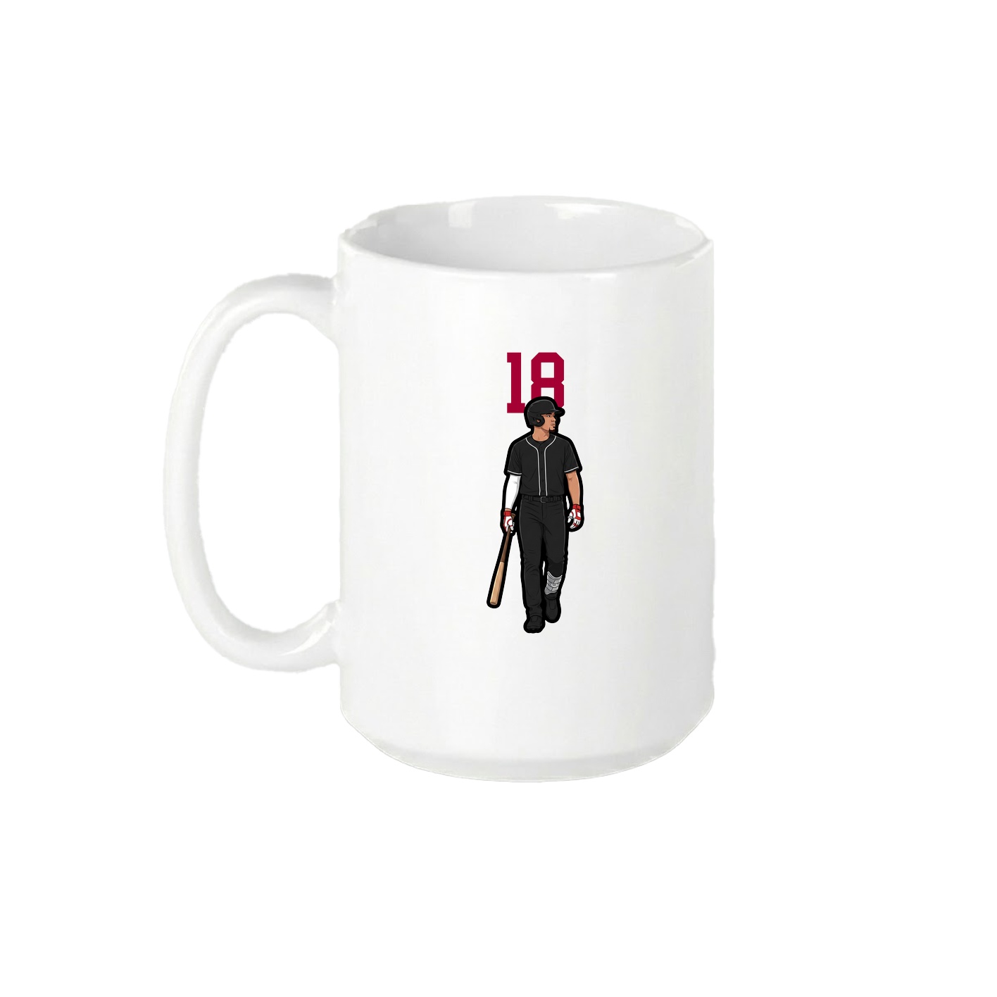 15oz Coffee Mug — Number Top in White