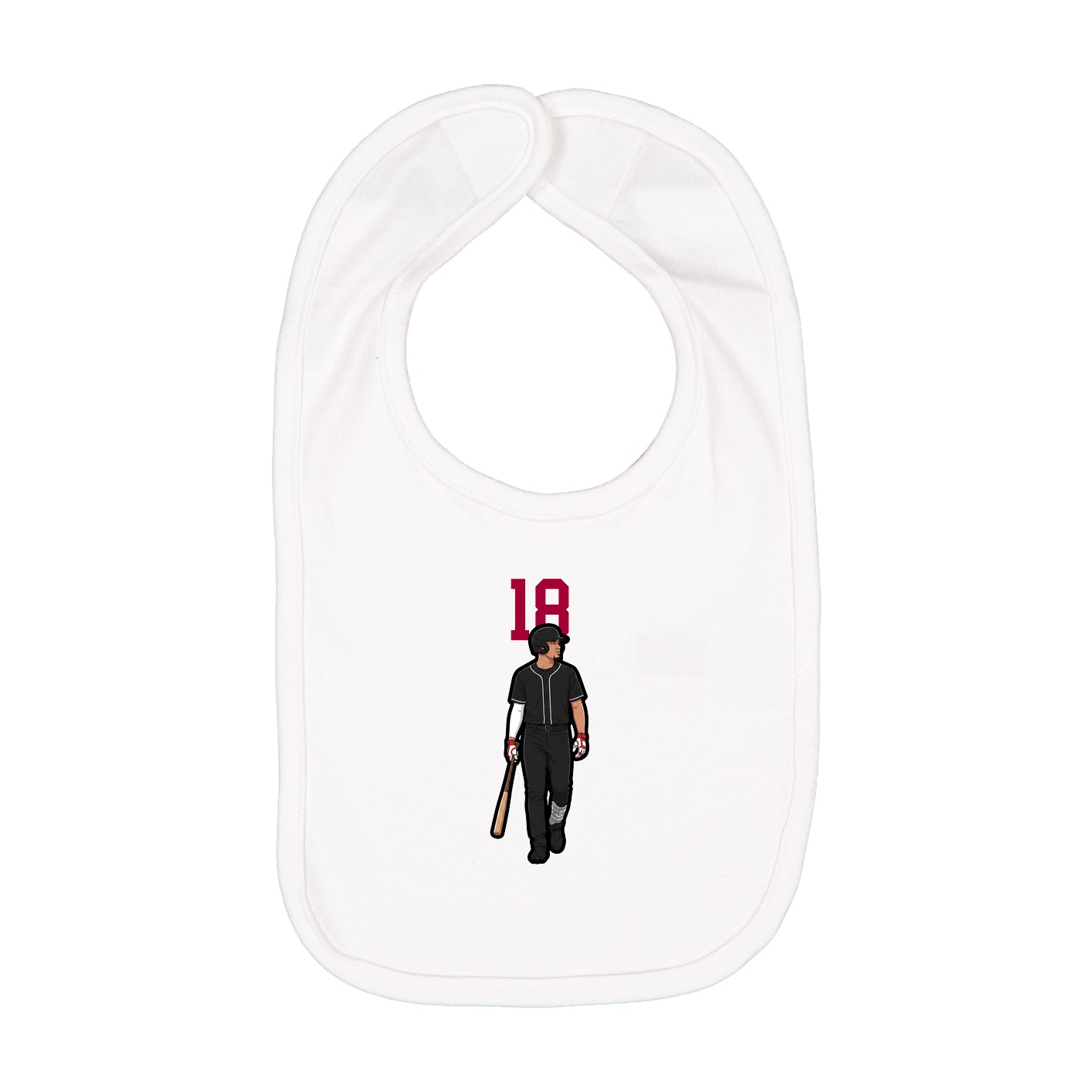 Infant Bib — Number Top in White