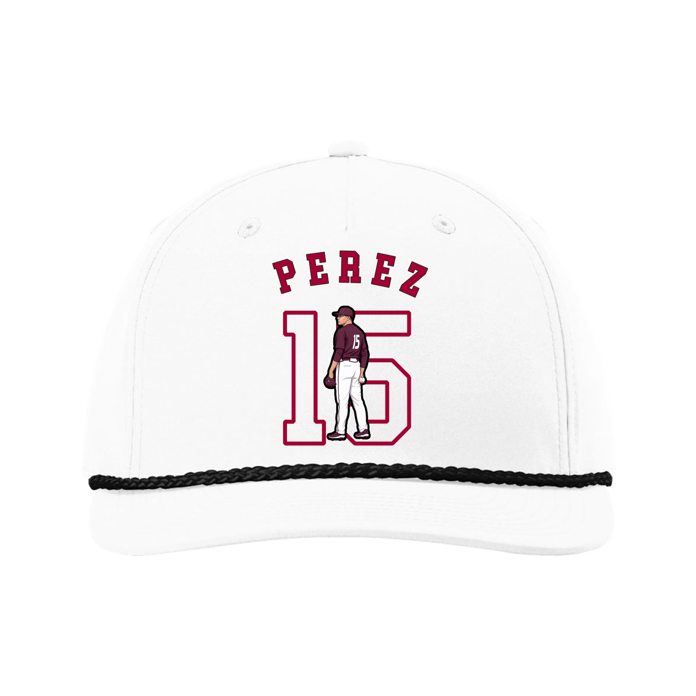 Five-Panel Classic Rope Cap — Shirsey Arch in White