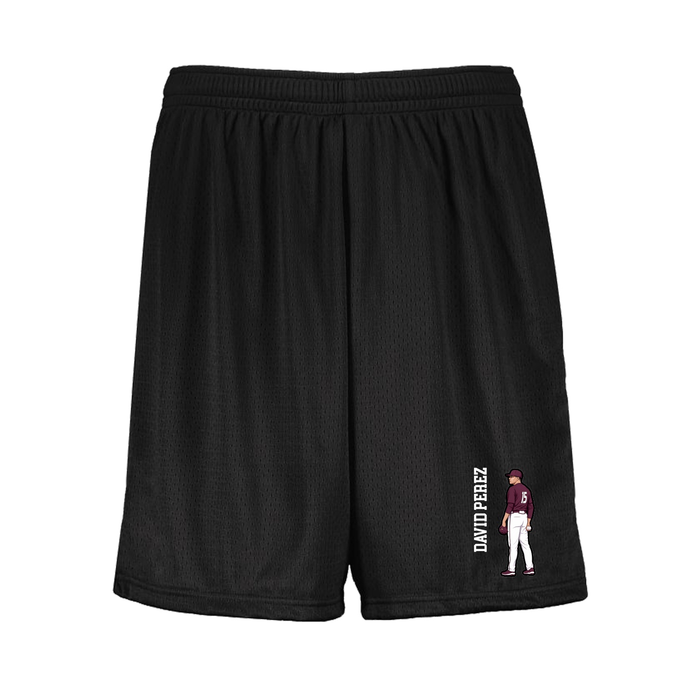Shorts — Name Vertical in Black