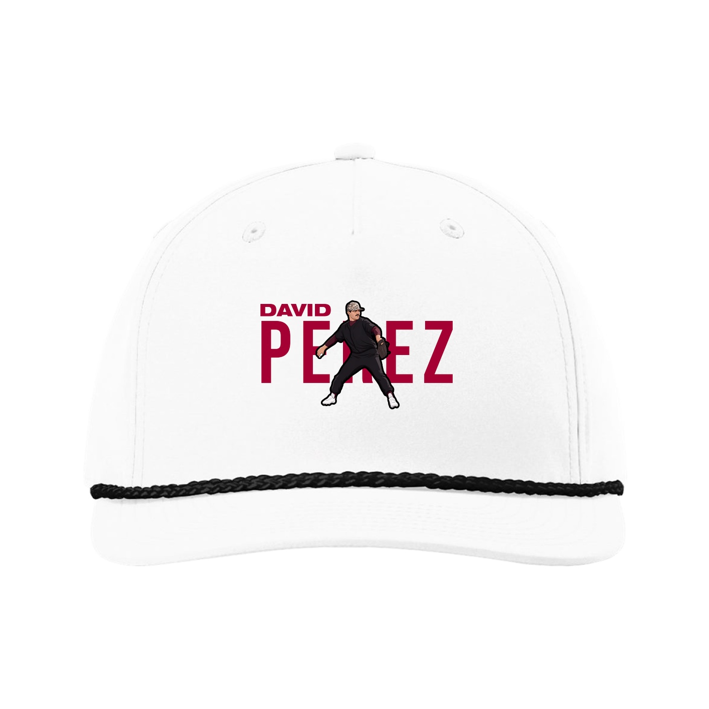 Five-Panel Classic Rope Cap — Player Name in White