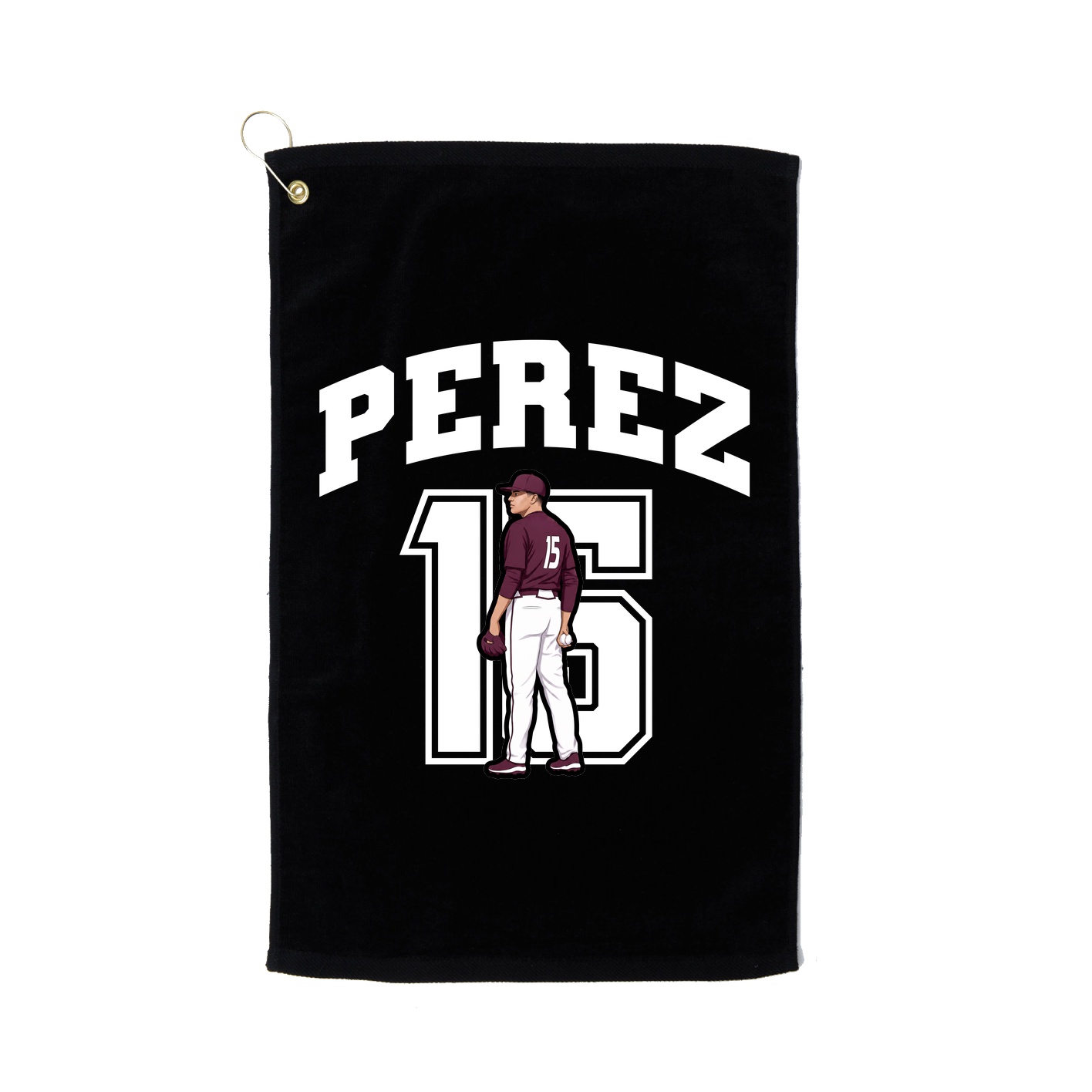 Golf Towel — Number in Black