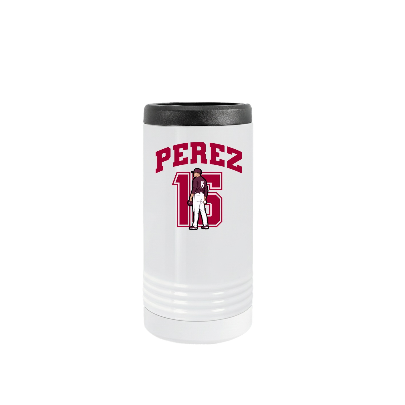 Slim Beverage Holder — Number in White