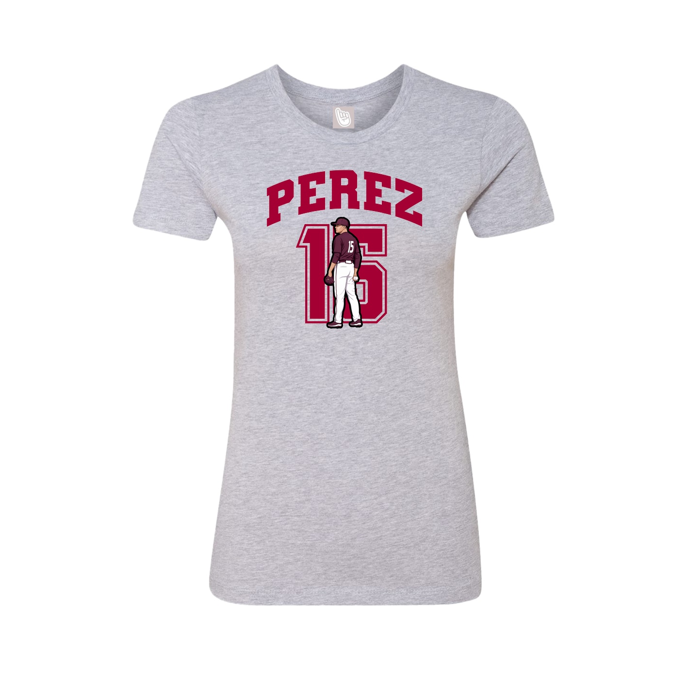 Fitted Women's Tee — Number in Grey