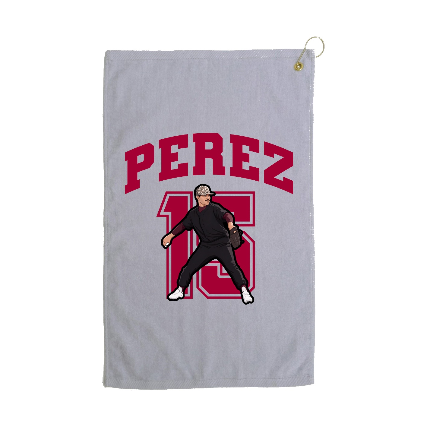 Golf Towel — Number in Grey