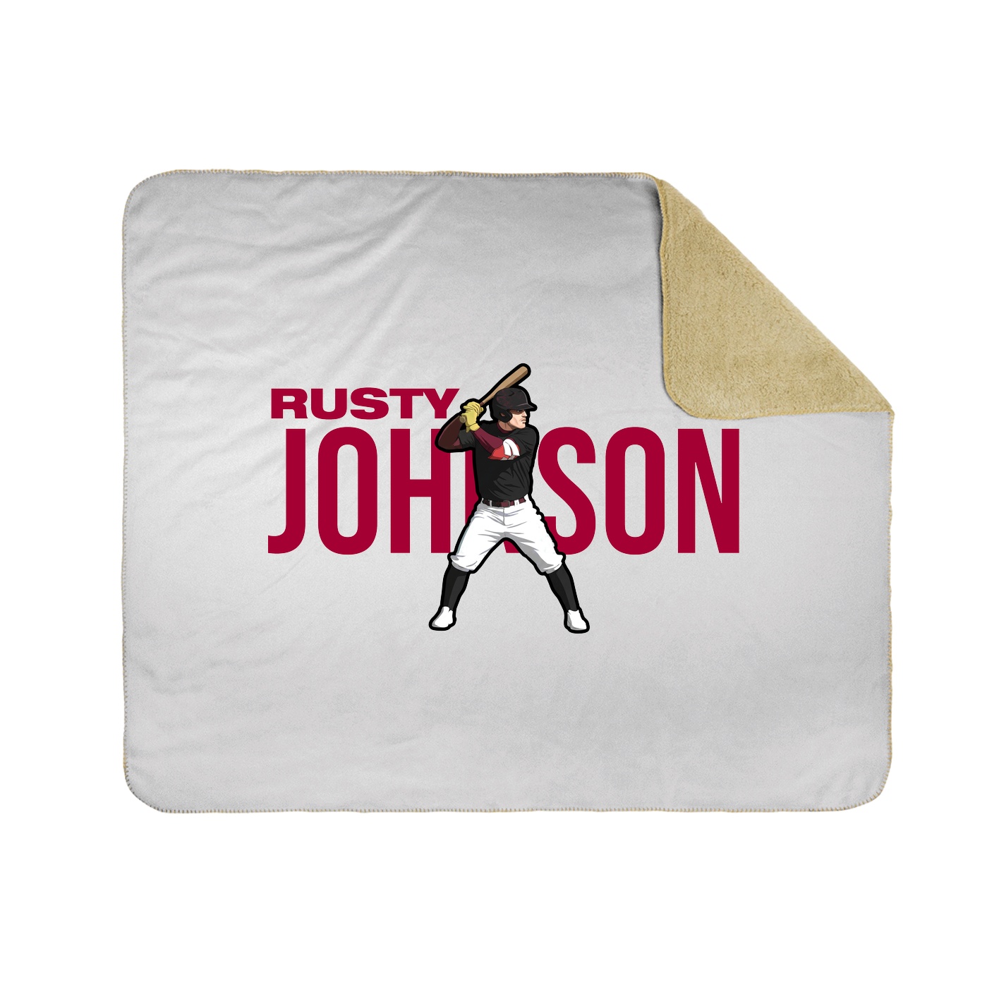 Throw Blanket — Player Name in White