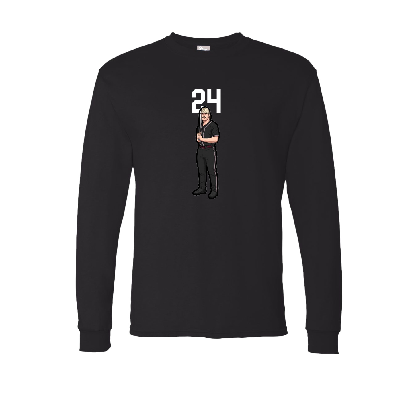 Long Sleeve Tee — Number Top in Black