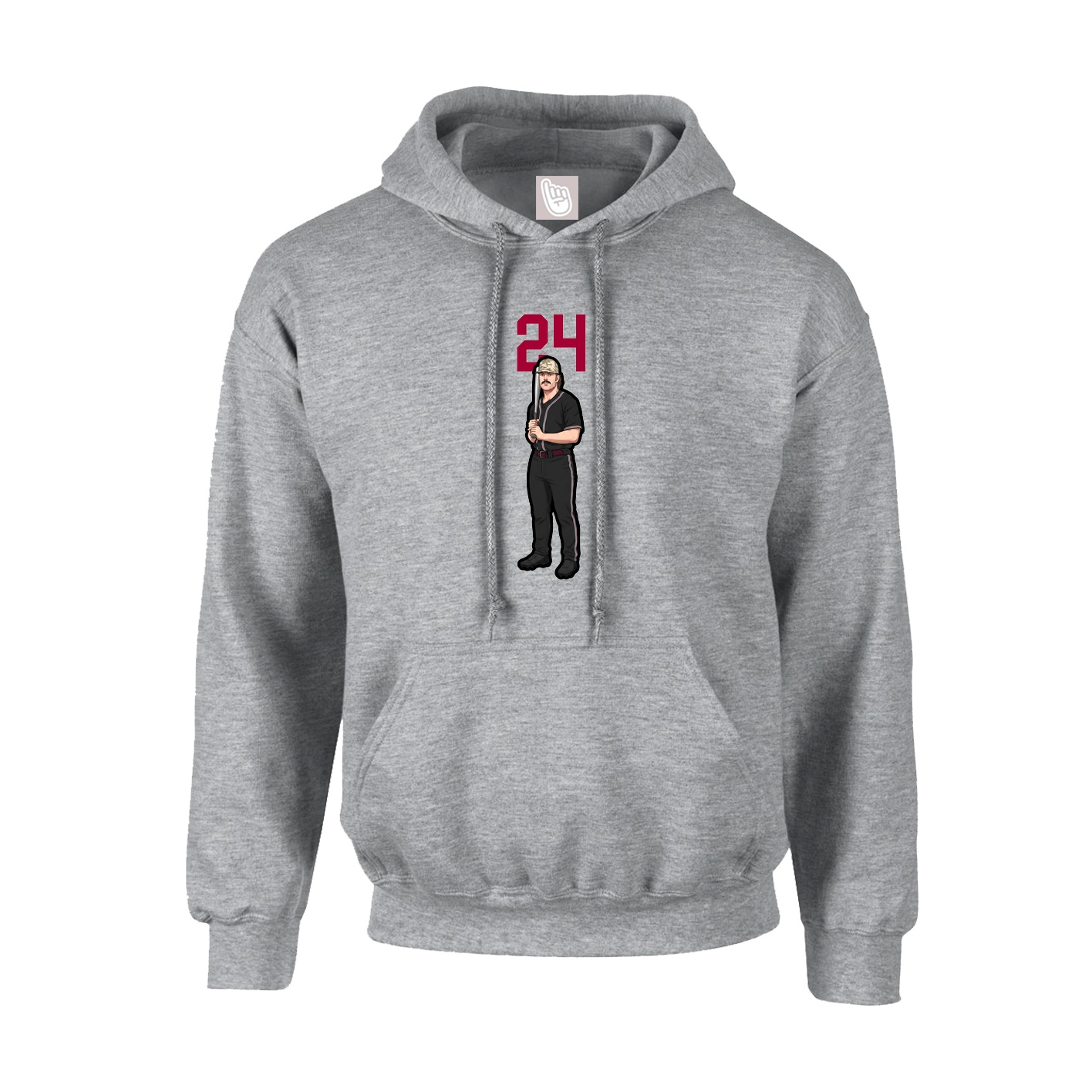 Hoodie — Number Top in Grey