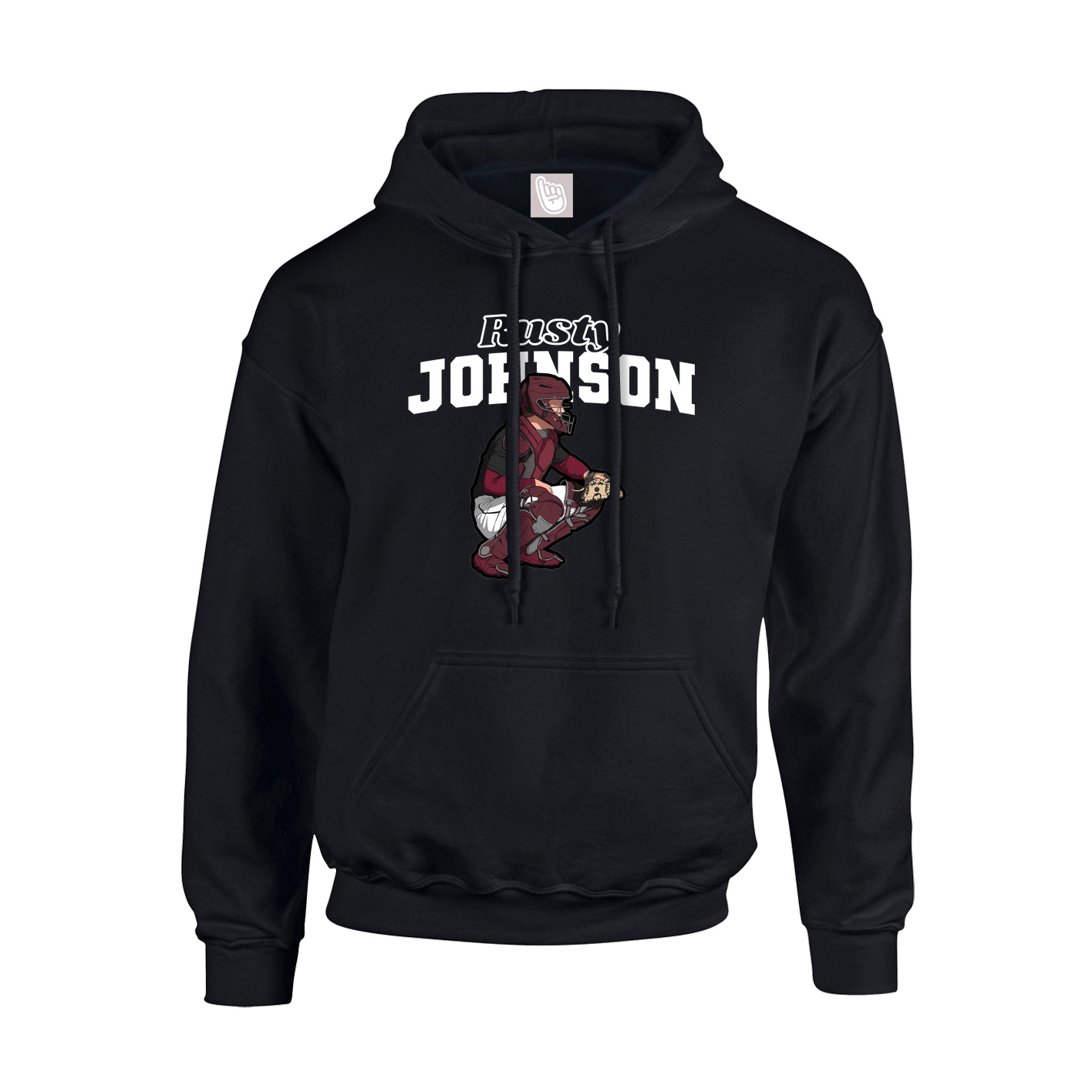 Youth Hoodie — Name Arch in Black