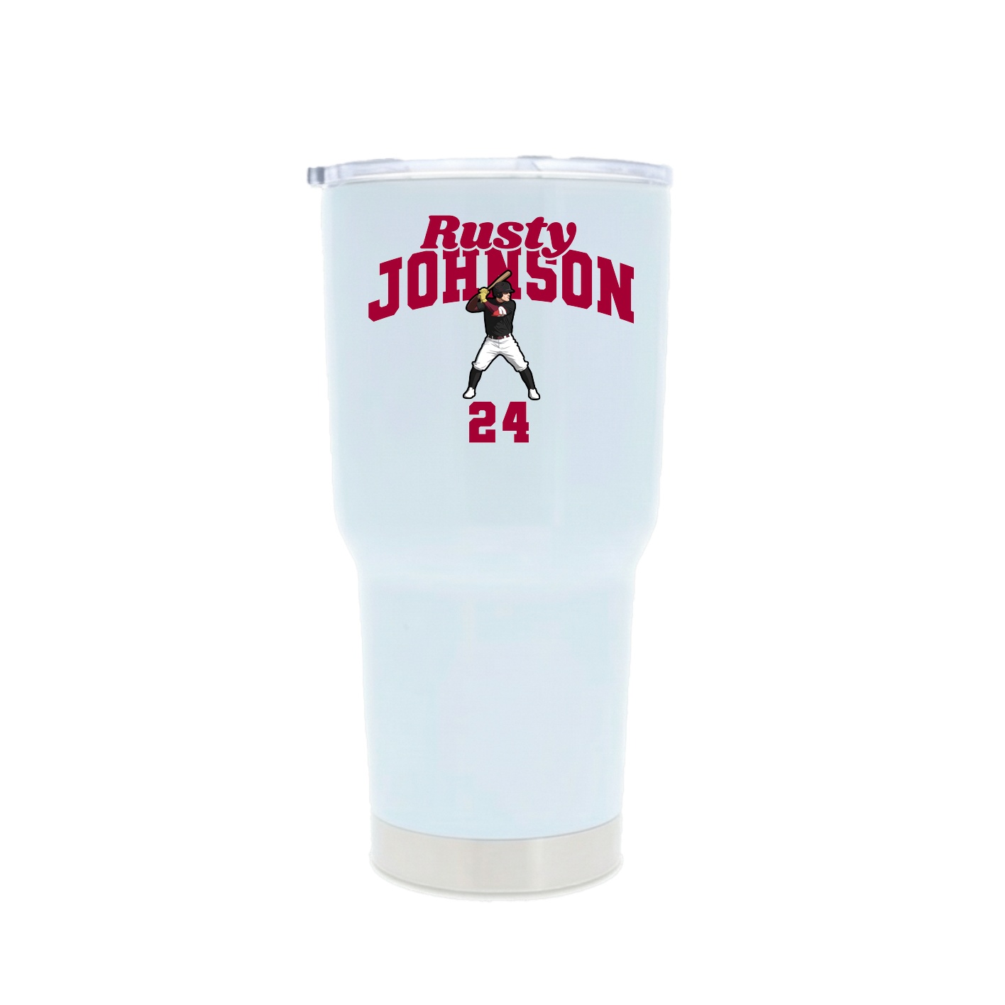 30oz Stainless Steel Tumbler — Signature Arch in White