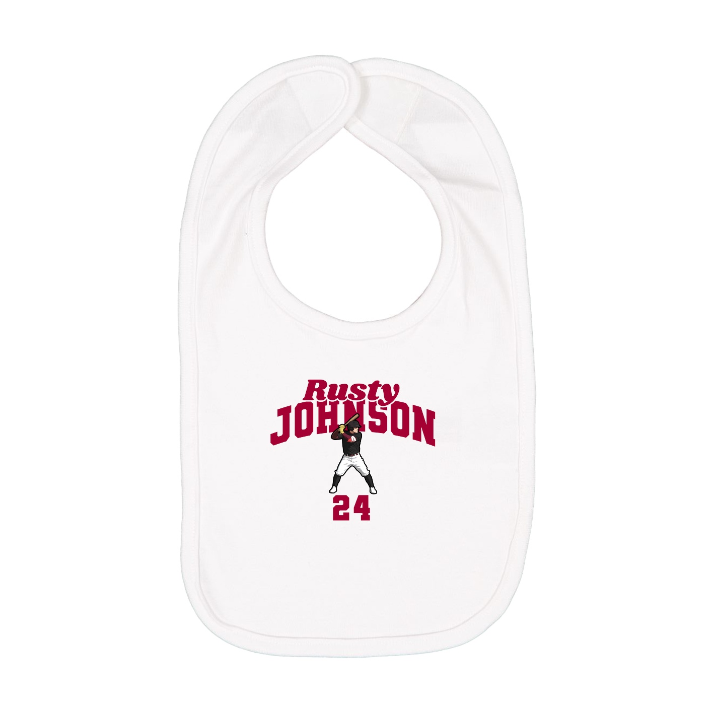 Infant Bib — Signature Arch in White