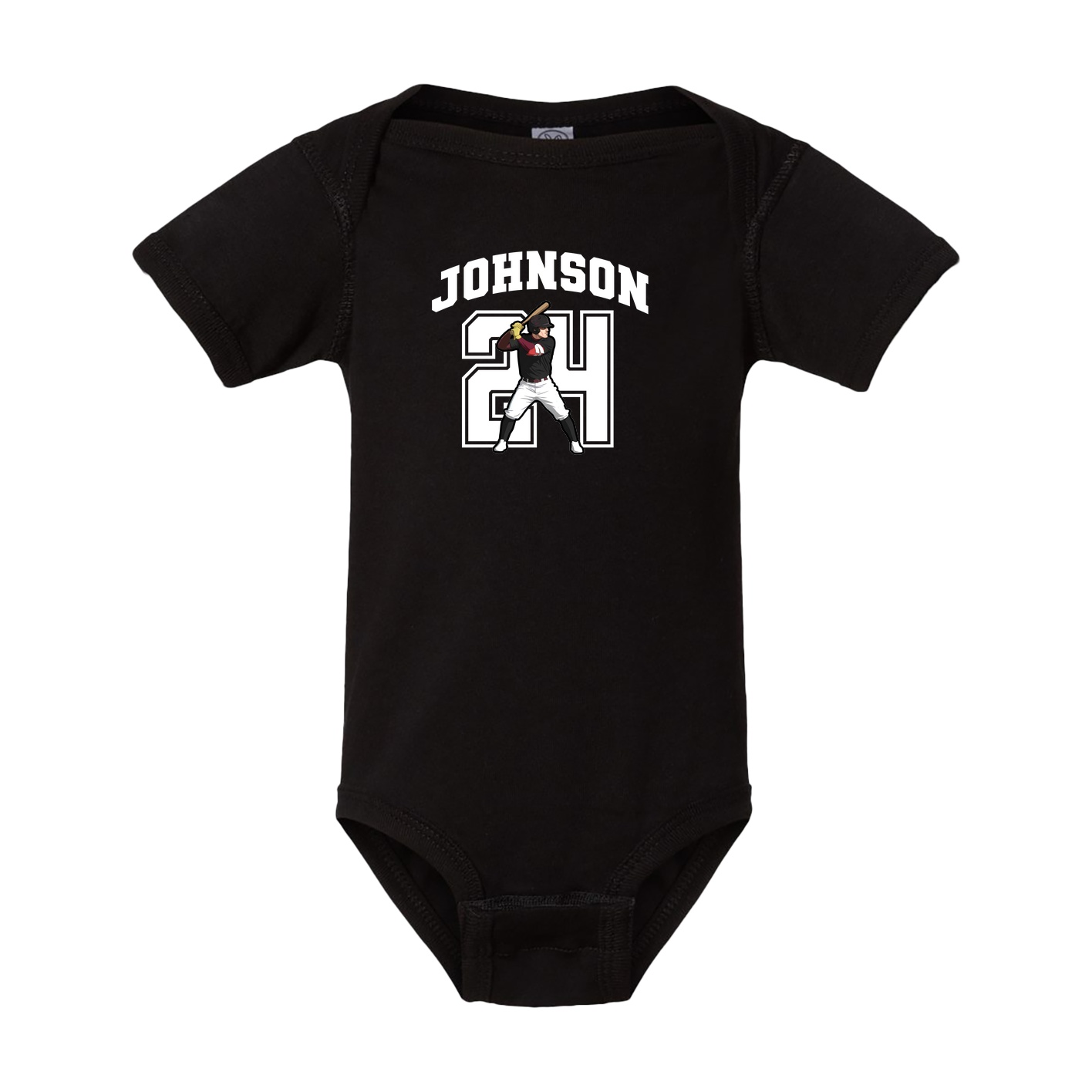 Baby Onesie — Number in Black