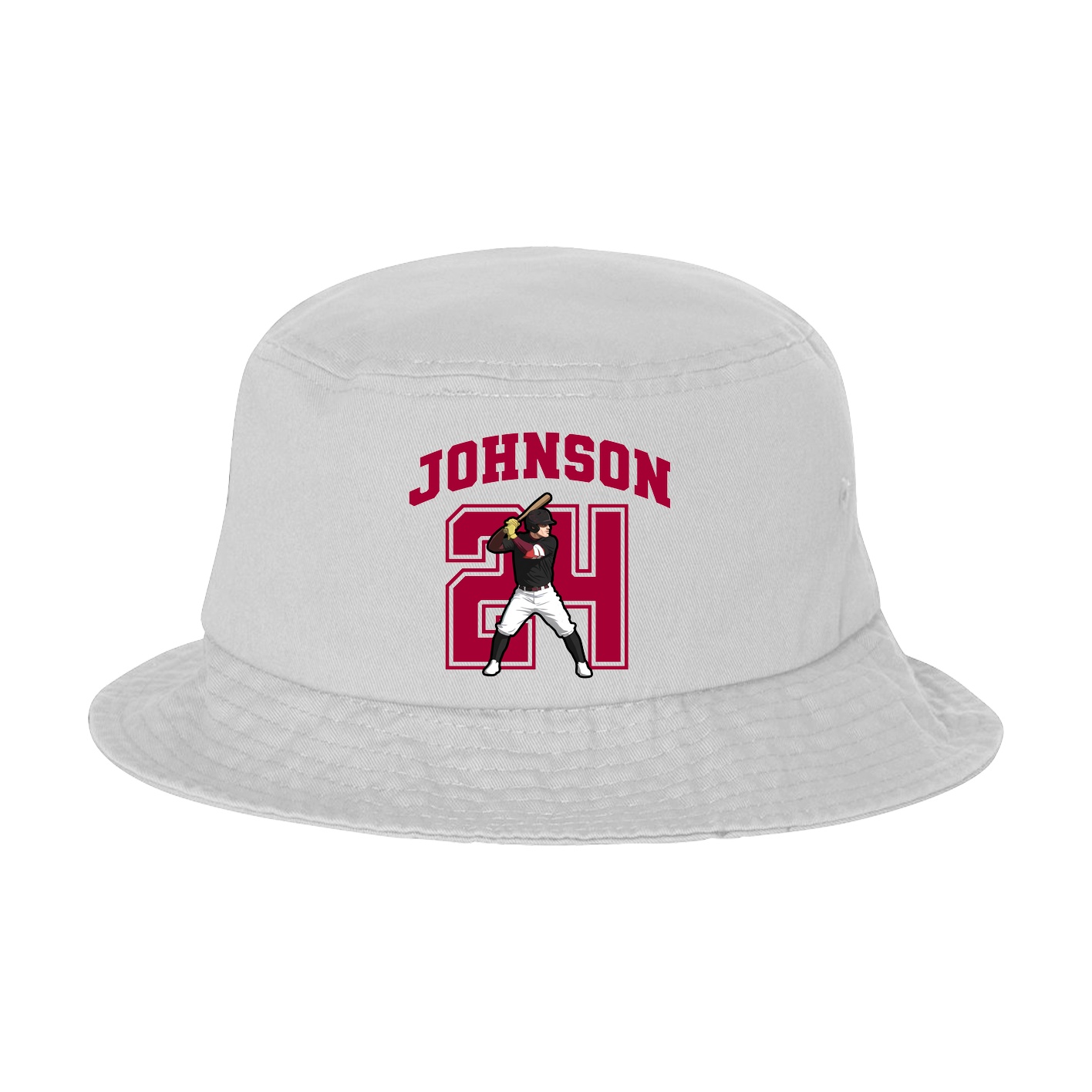 Bucket Cap — Number in White
