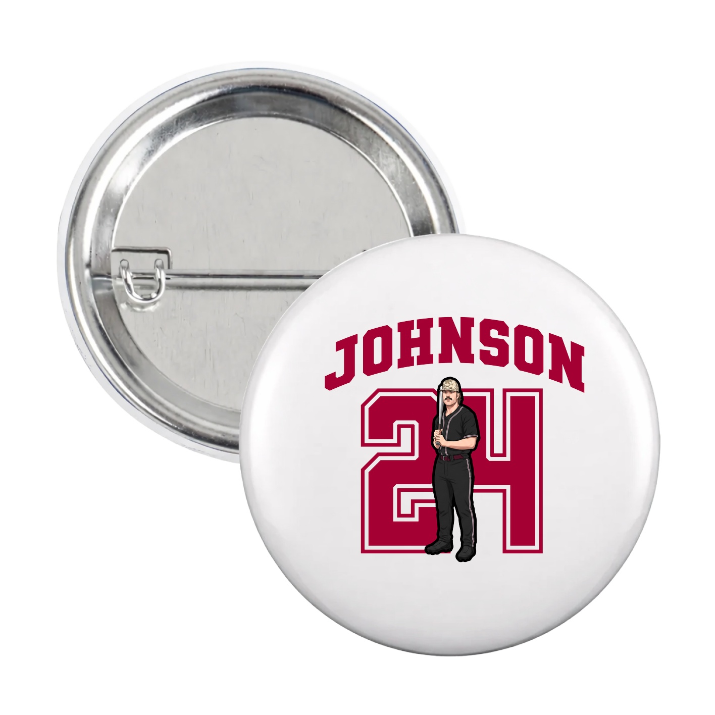 Game Day Button — Number in White