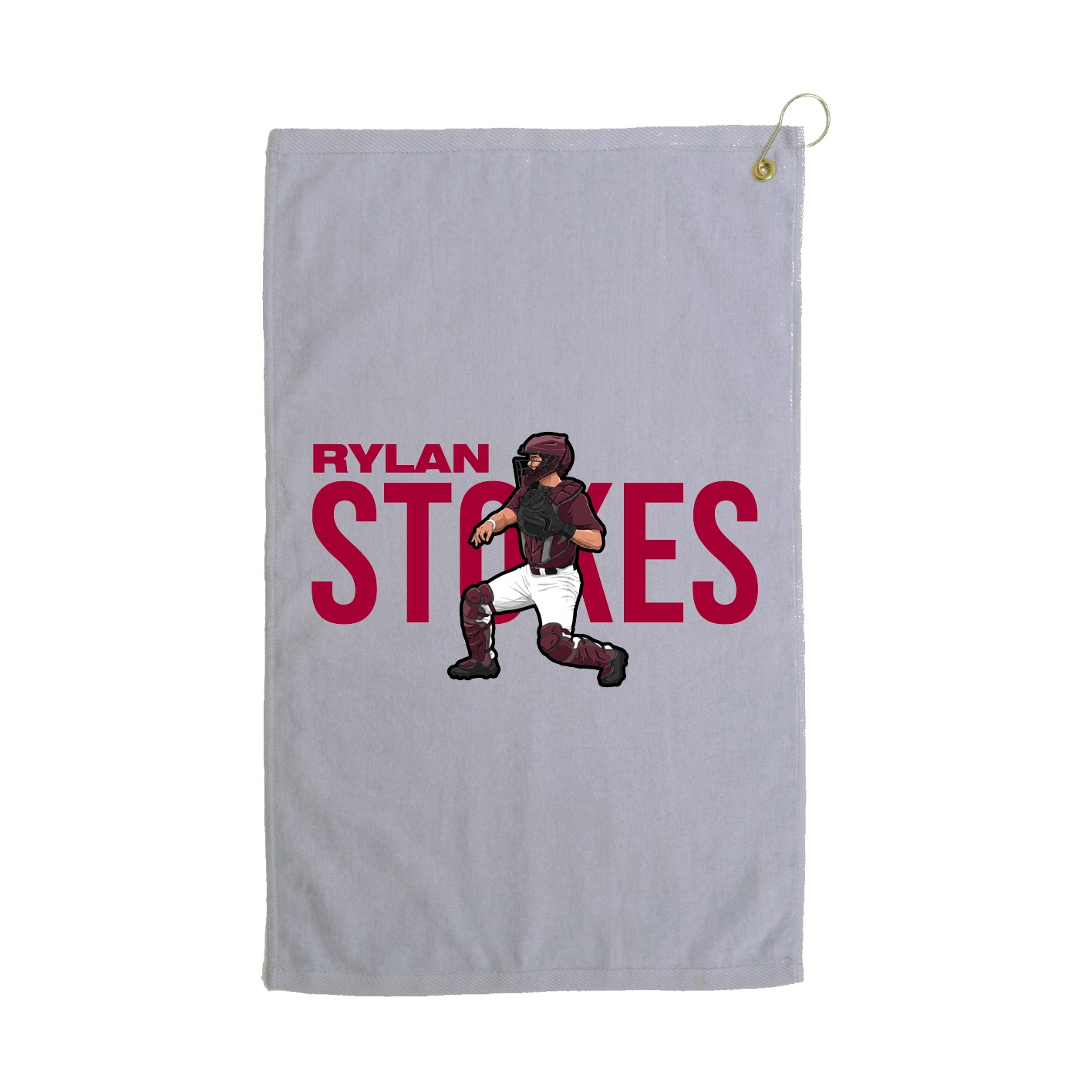 Golf Towel — Player Name in Grey