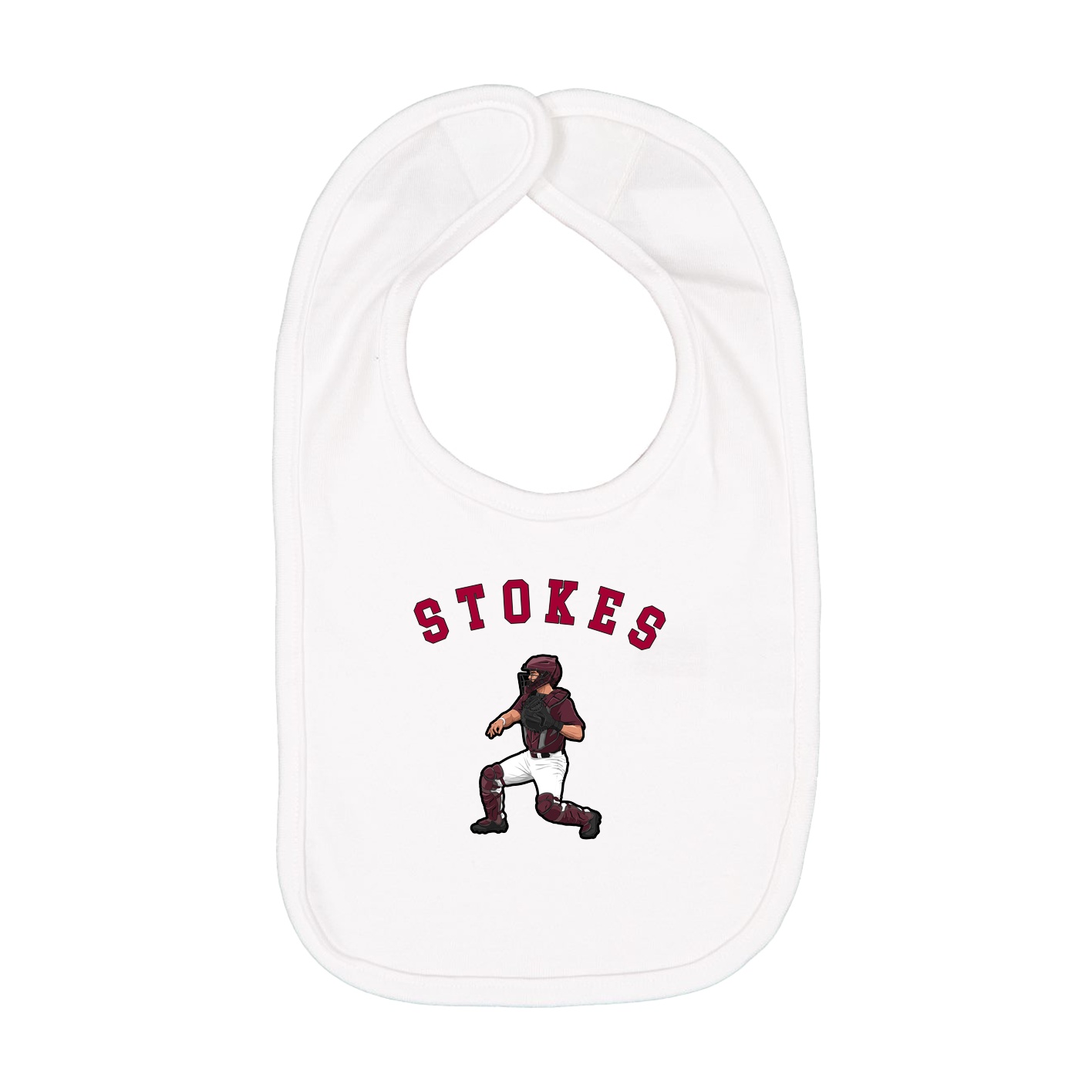 Infant Bib — Shirsey Arch in White