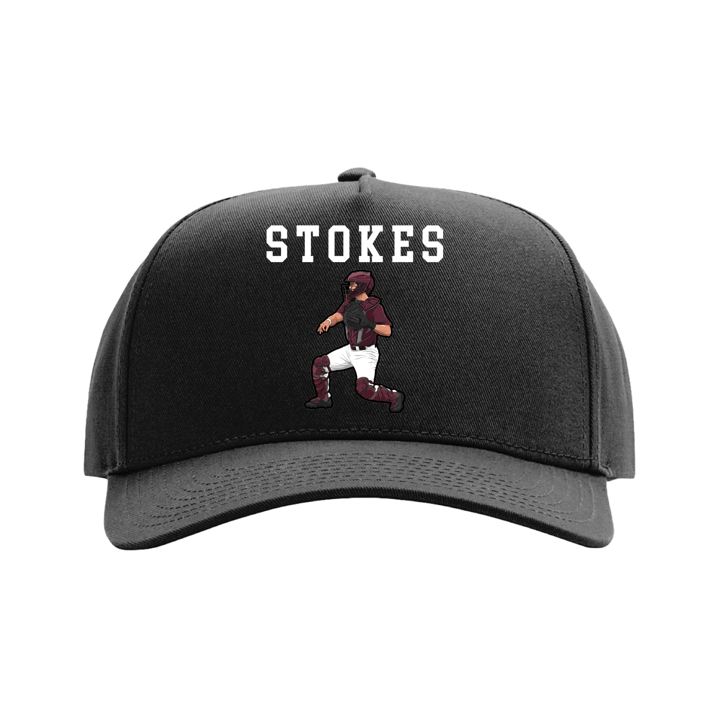 Full Fabric Five-Panel Champ Cap — Shirsey in Black