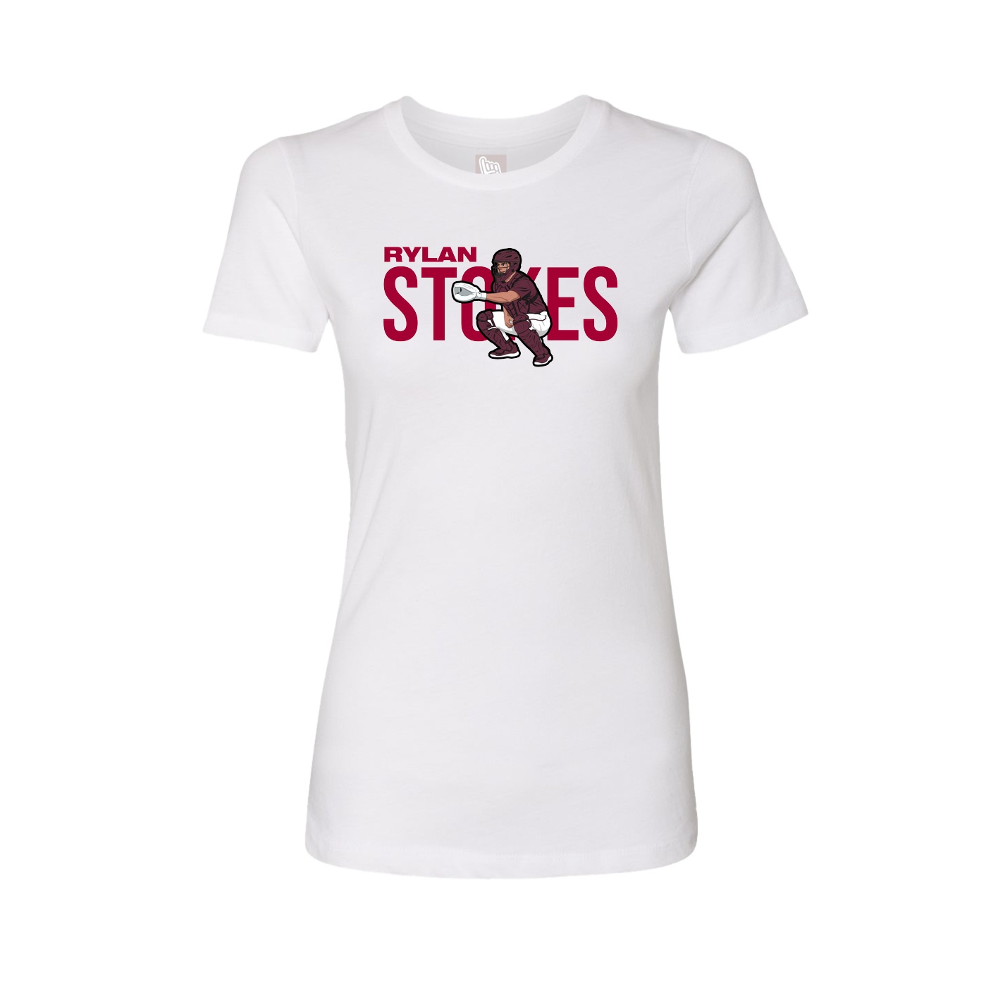 Fitted Women's Tee — Player Name in White