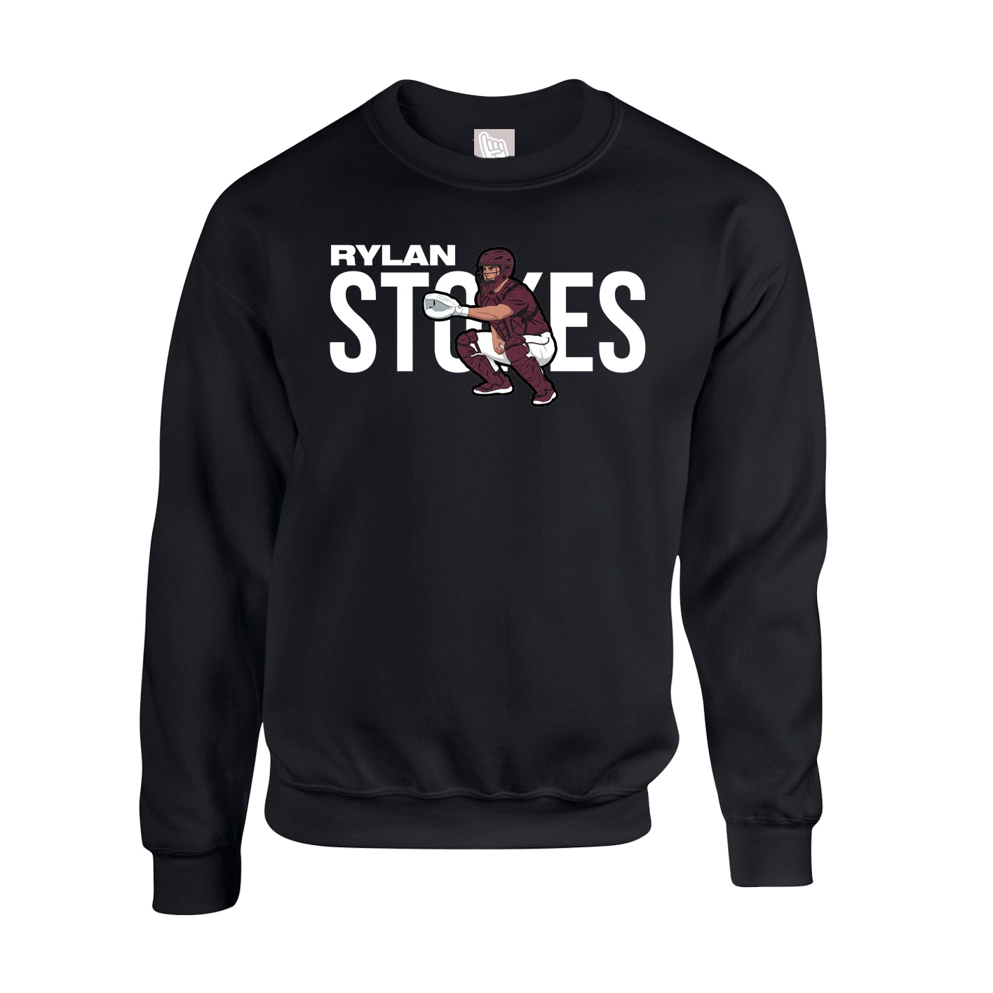 Fleece Crew — Player Name in Black