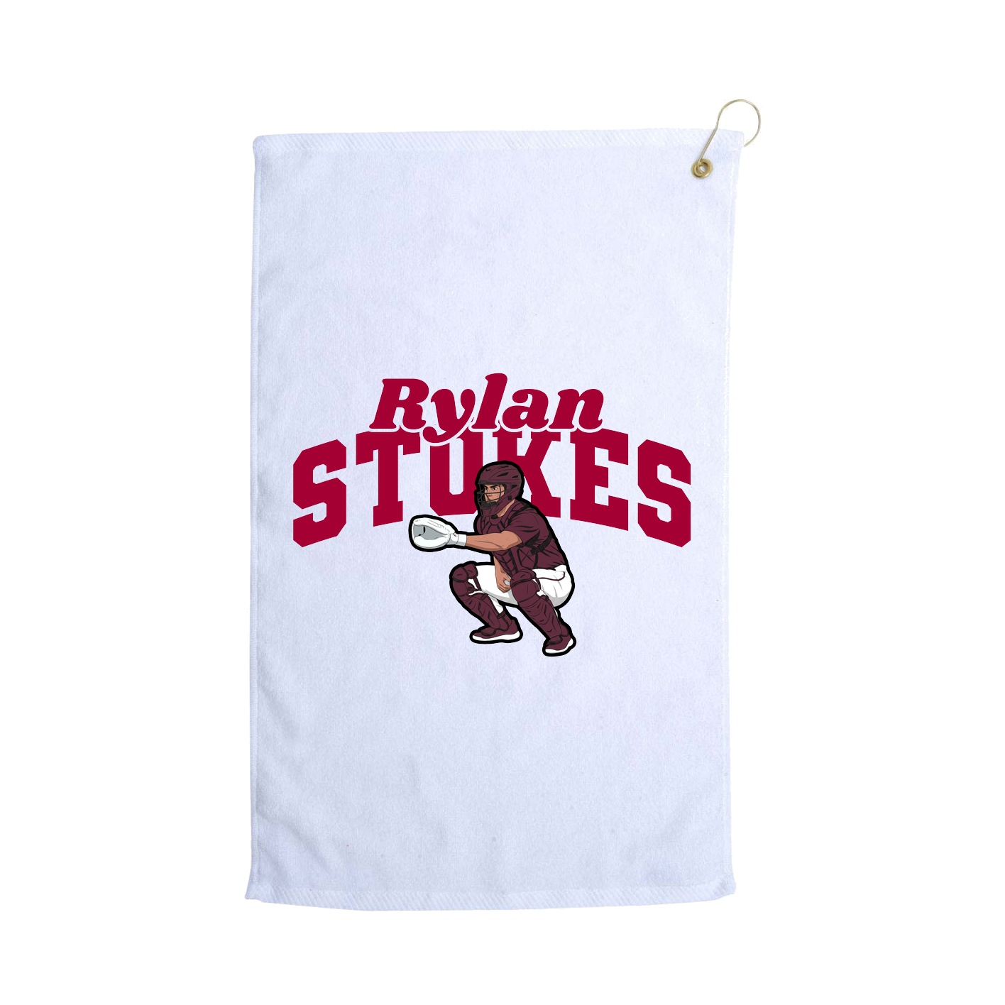 Golf Towel — Signature Arch in White