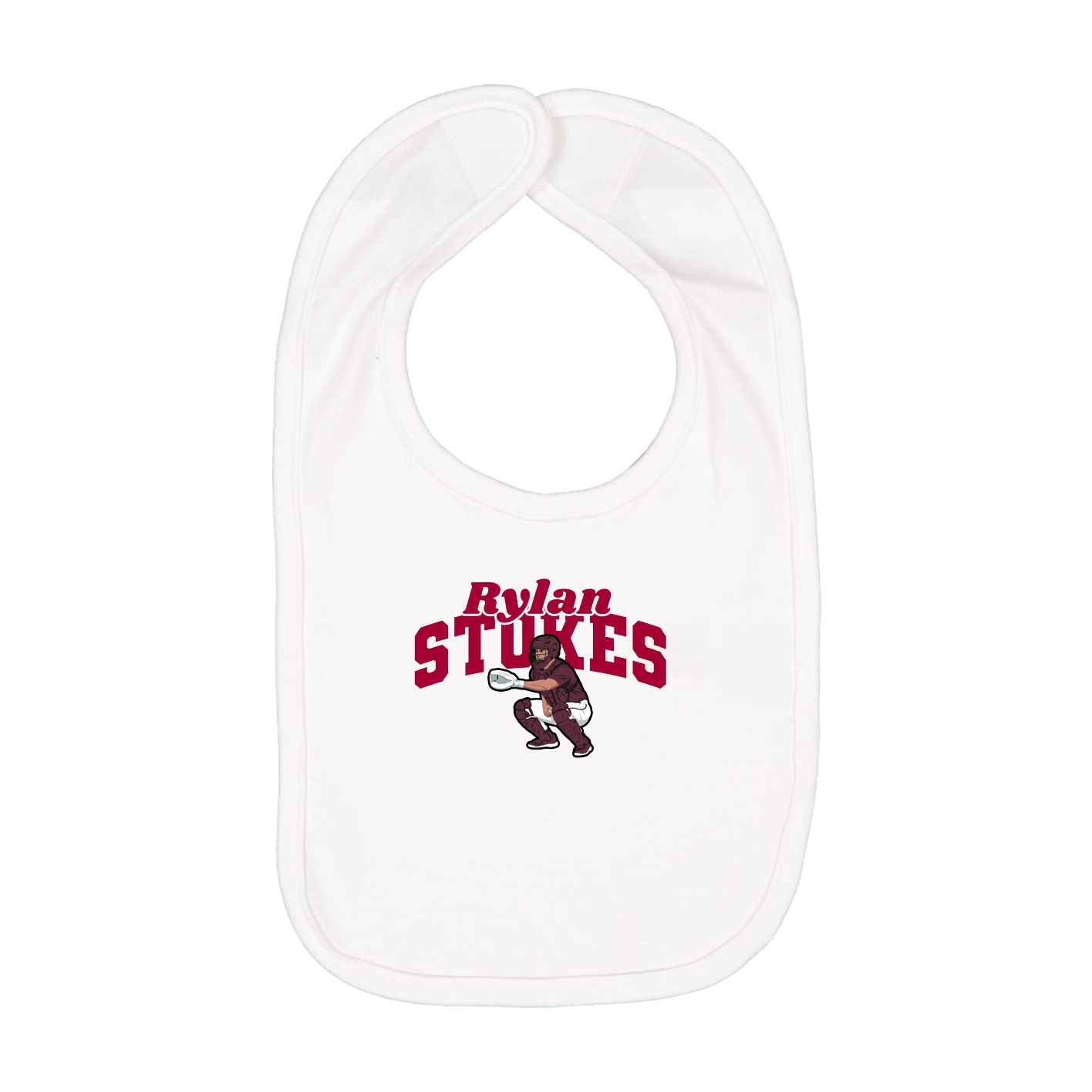 Infant Bib — Signature Arch in White
