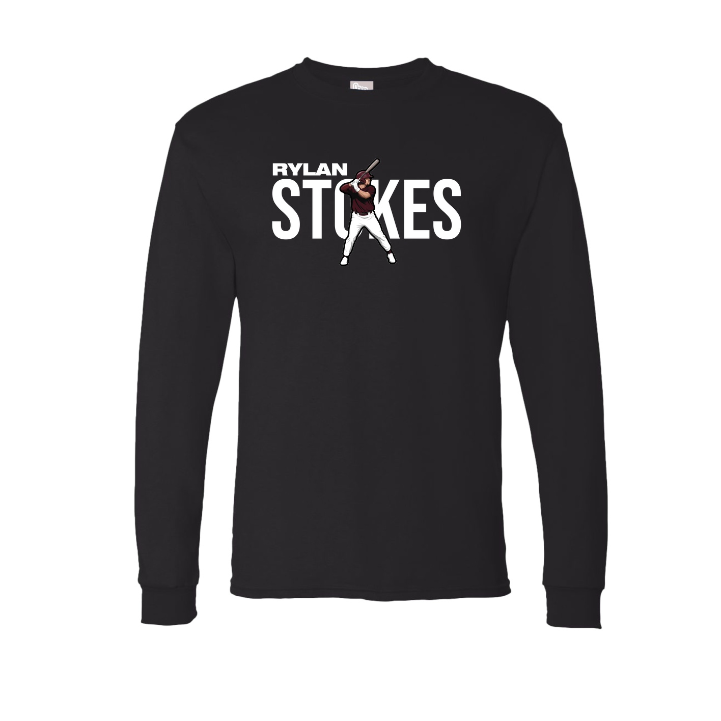 Long Sleeve Tee — Player Name in Black
