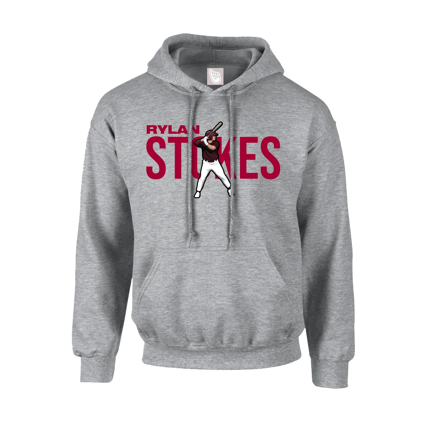 Hoodie — Player Name in Grey