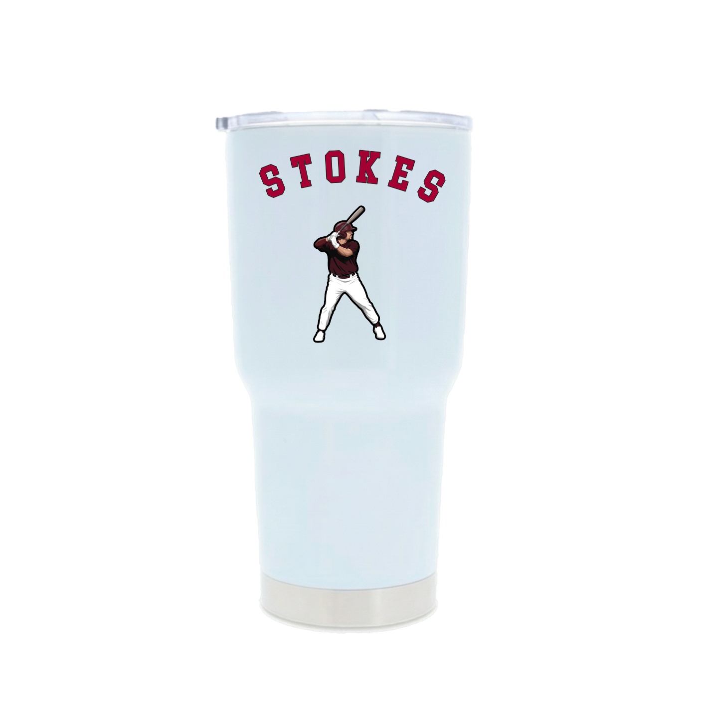 30oz Stainless Steel Tumbler — Shirsey Arch in White