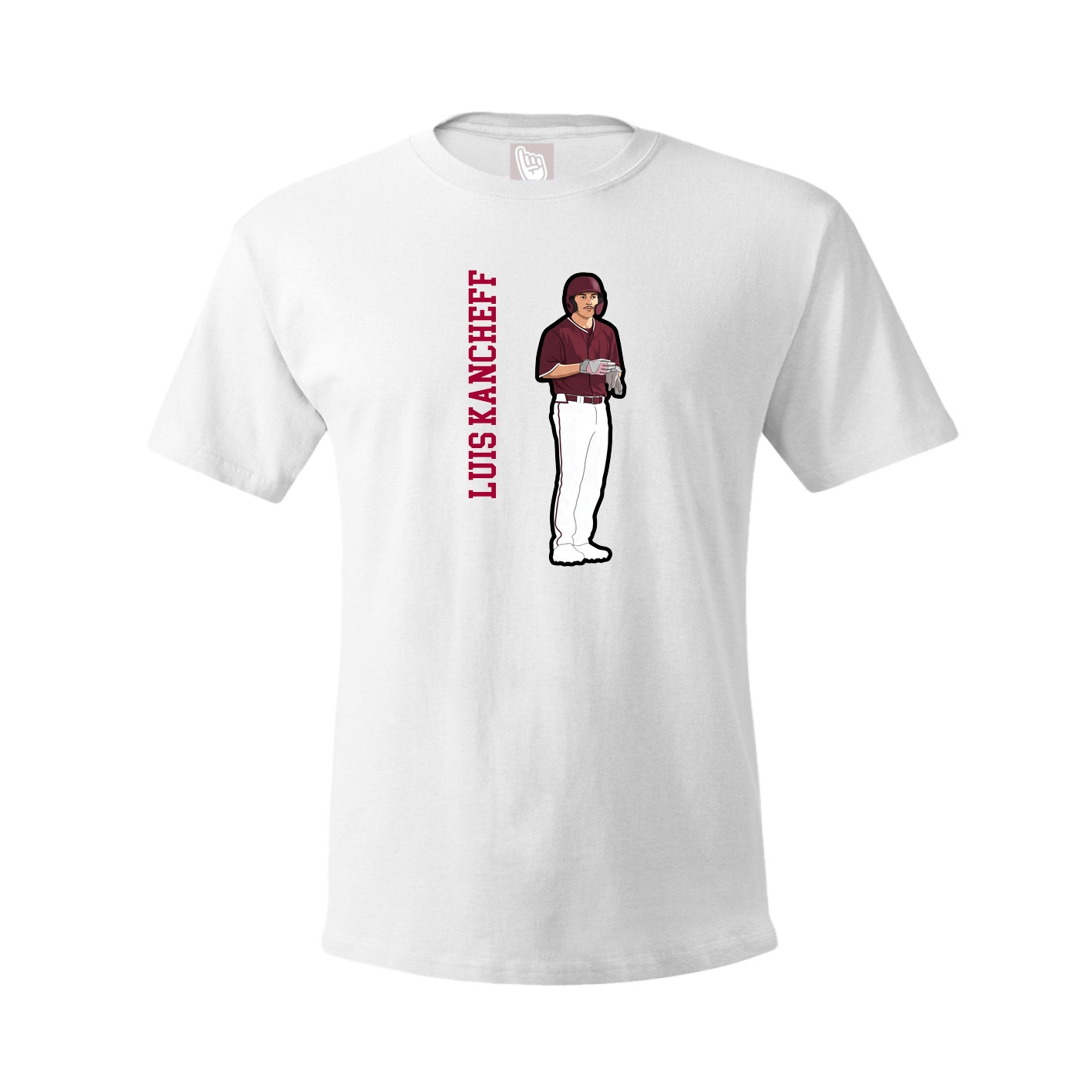 Youth Tee — Name Vertical in White