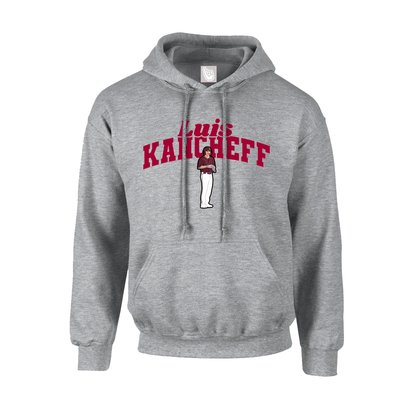Youth Hoodie — Signature Arch in Grey