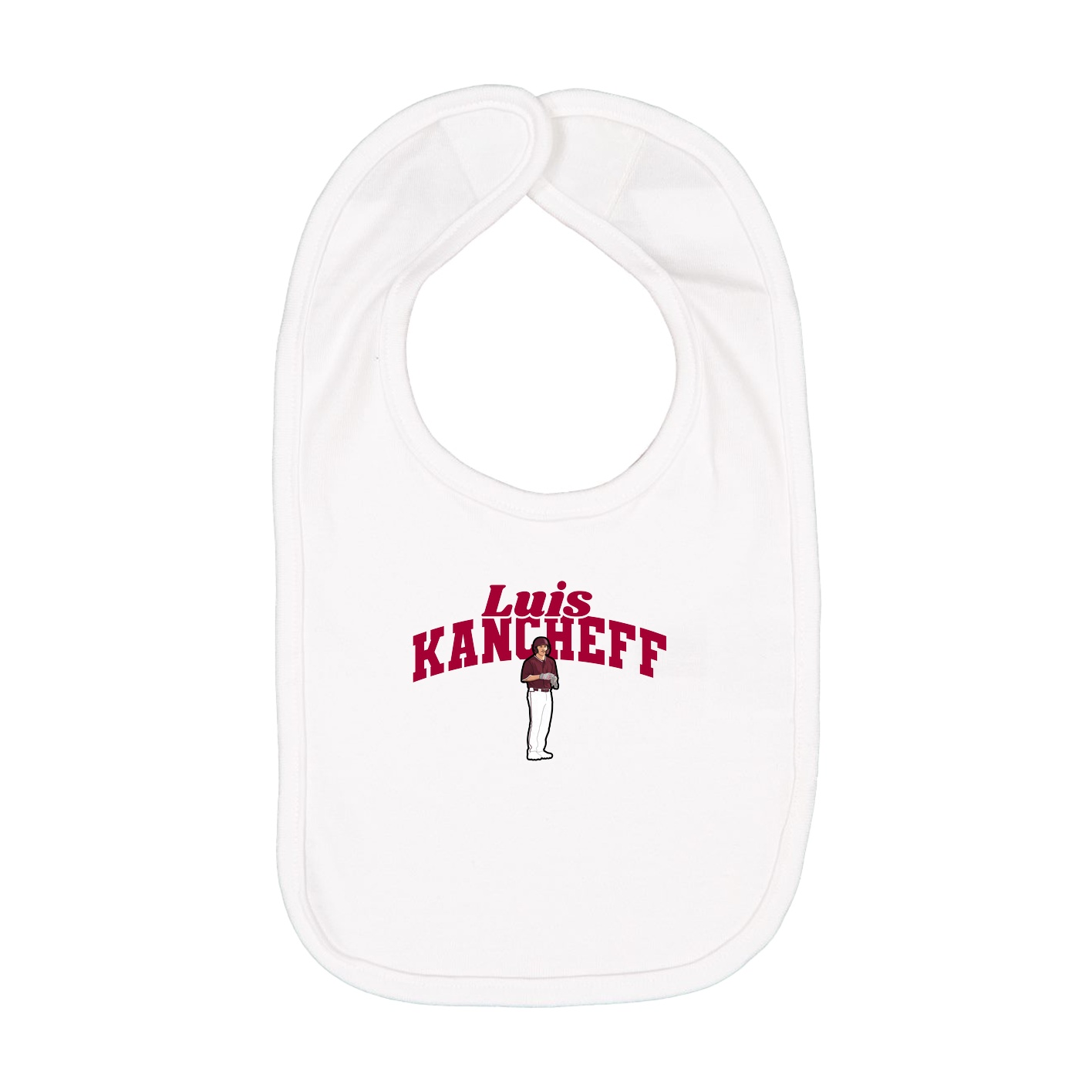 Infant Bib — Signature Arch in White