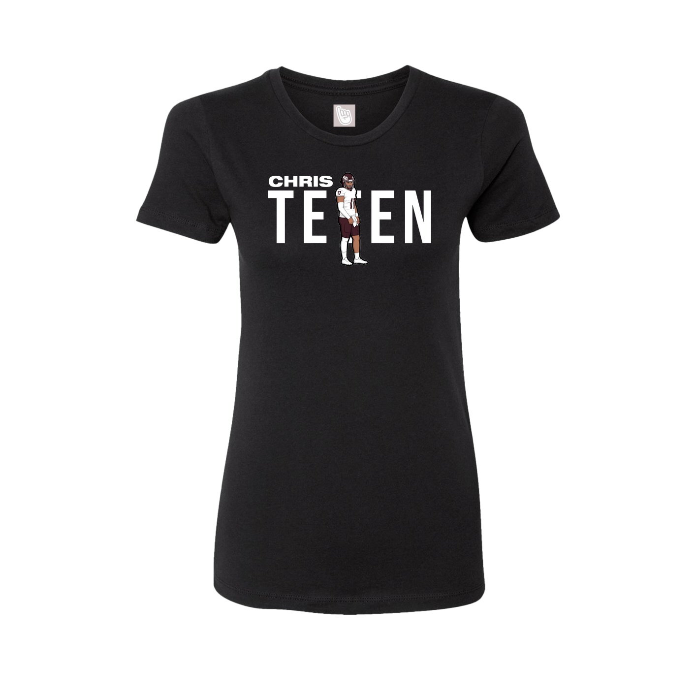 Fitted Women's Tee — Player Name in Black
